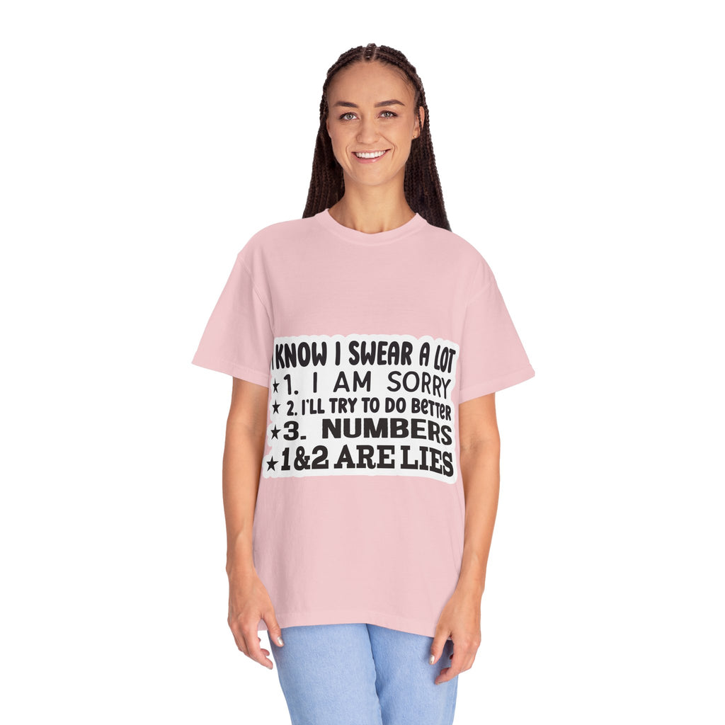 Funny "I Know I Swear a Lot" Graphic T-Shirt