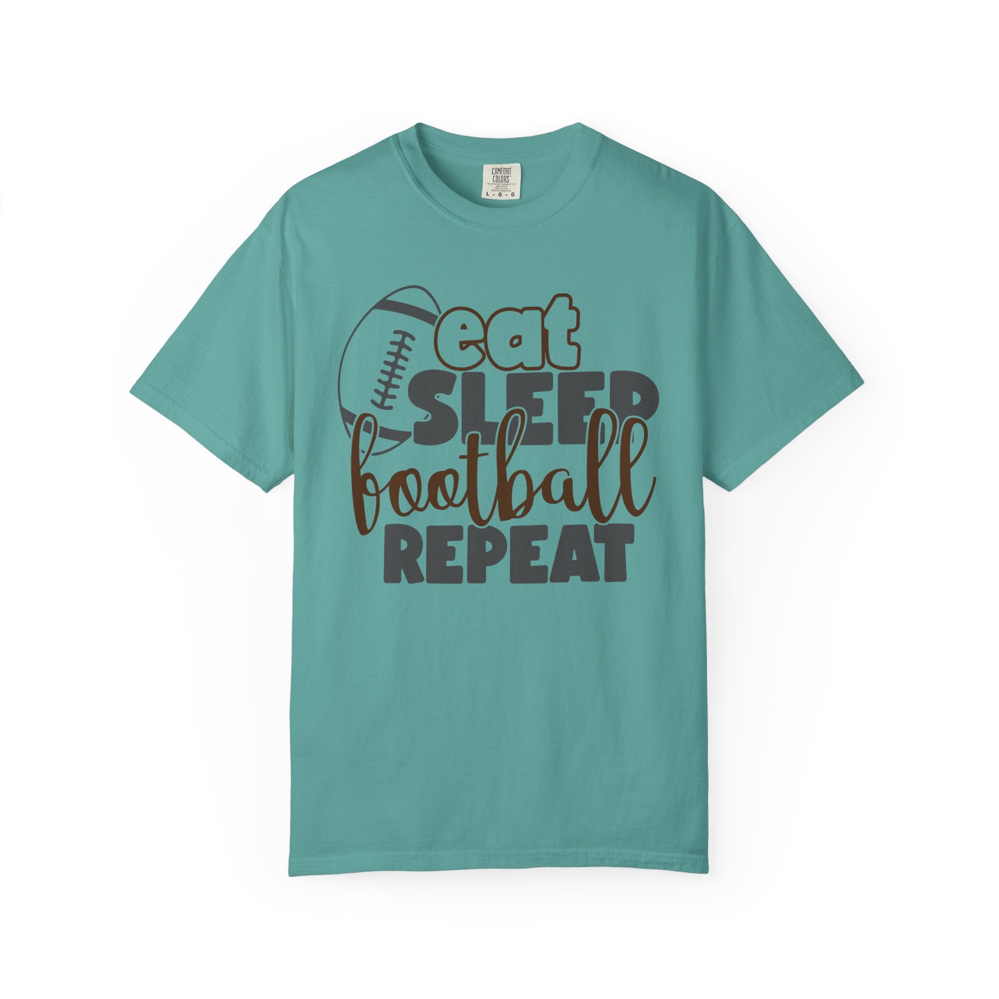 Eat Sleep Football Repeat T-Shirt — Football Fan Tee