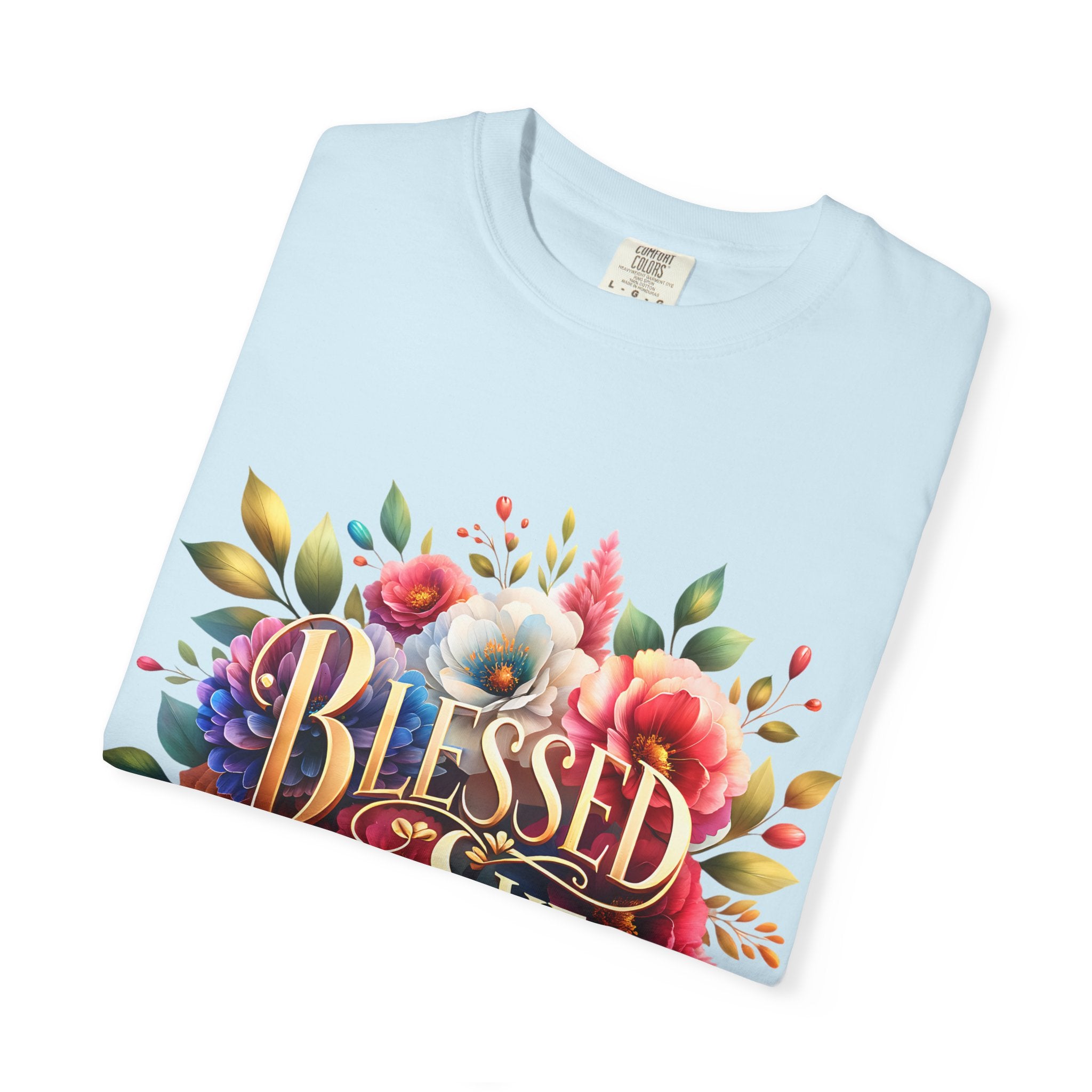 Blessed Is She Floral T-Shirt — Inspirational Christian Tee