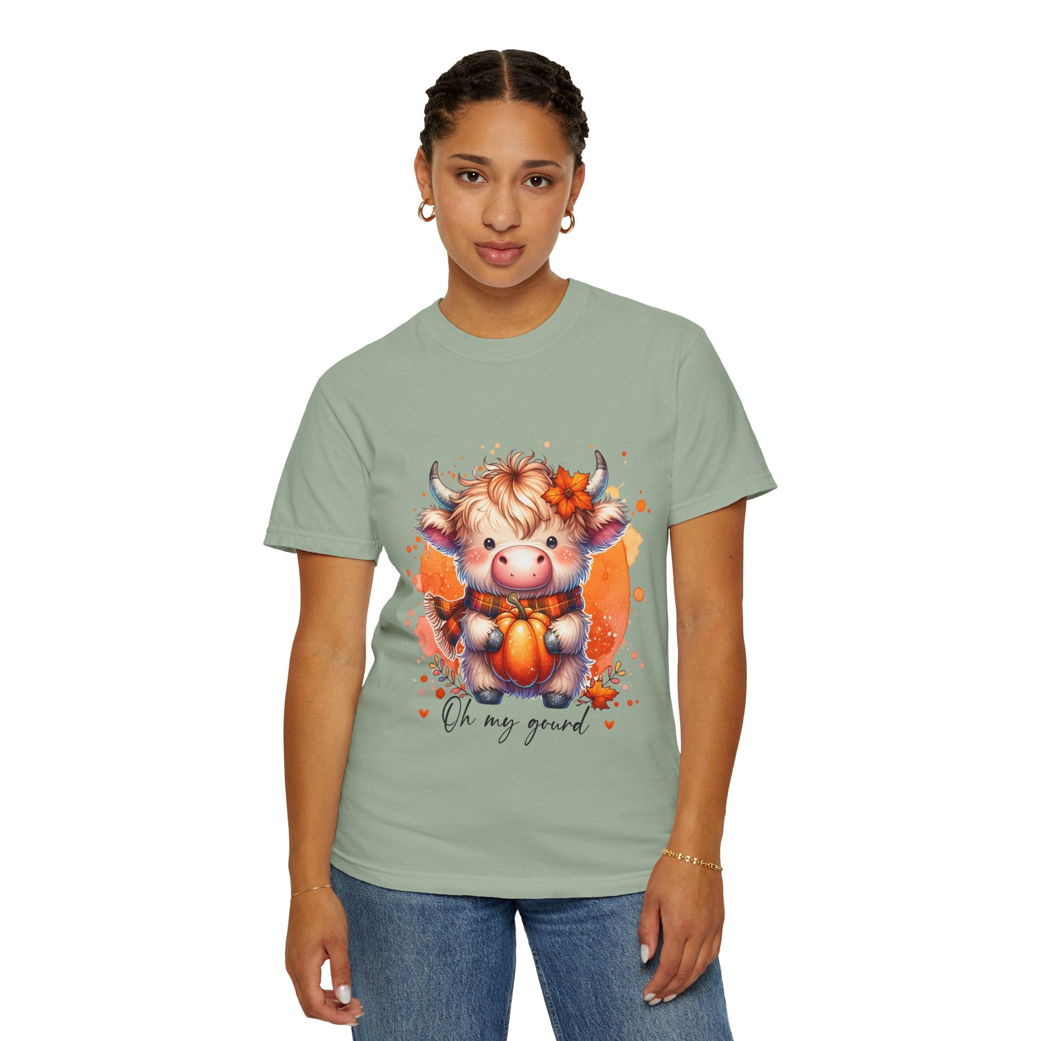Cow Pumpkin T‑Shirt — Cute "Oh My Gourd" Fall Graphic Tee