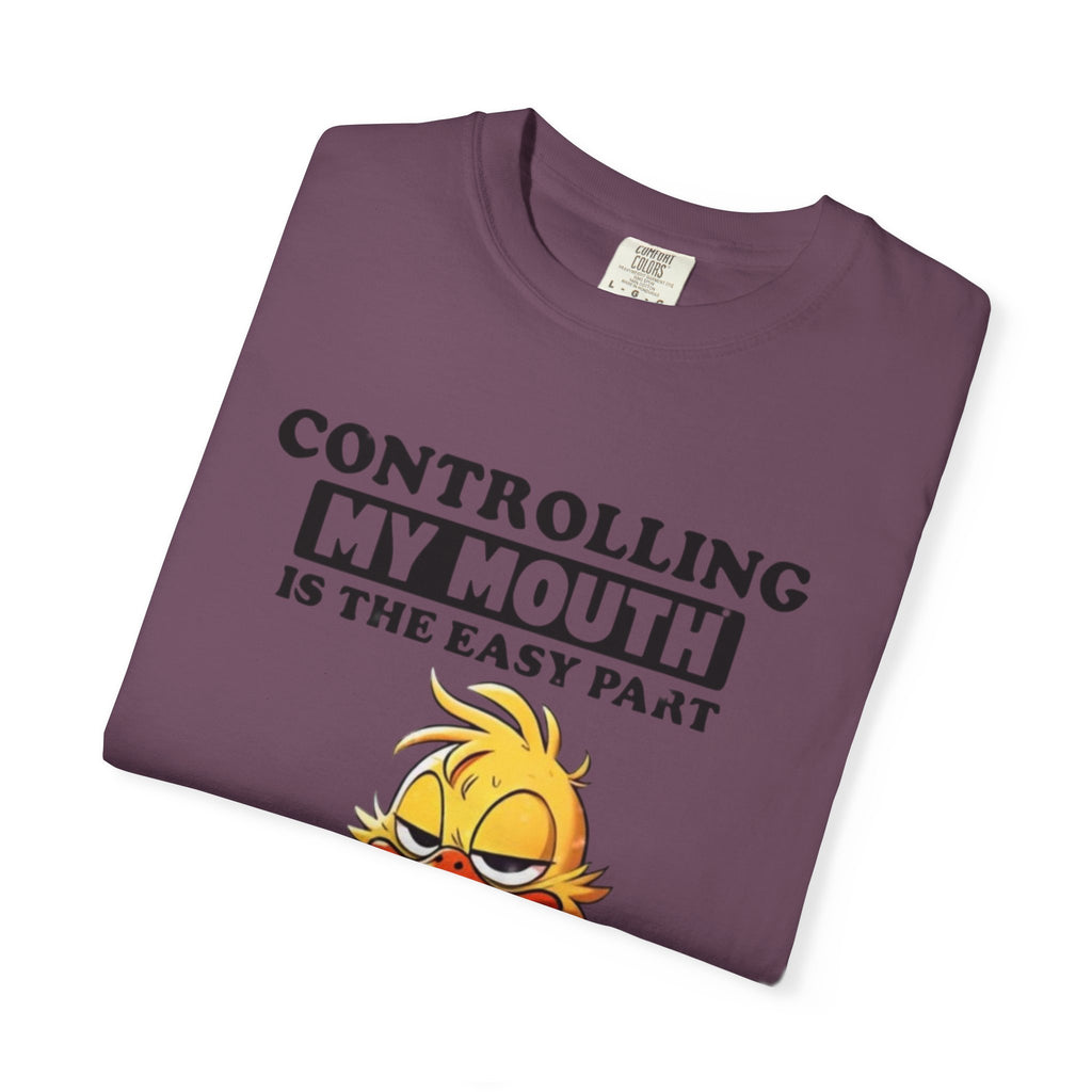Controlling My Mouth T-Shirt — Funny Duck Face Coffee Graphic Tee