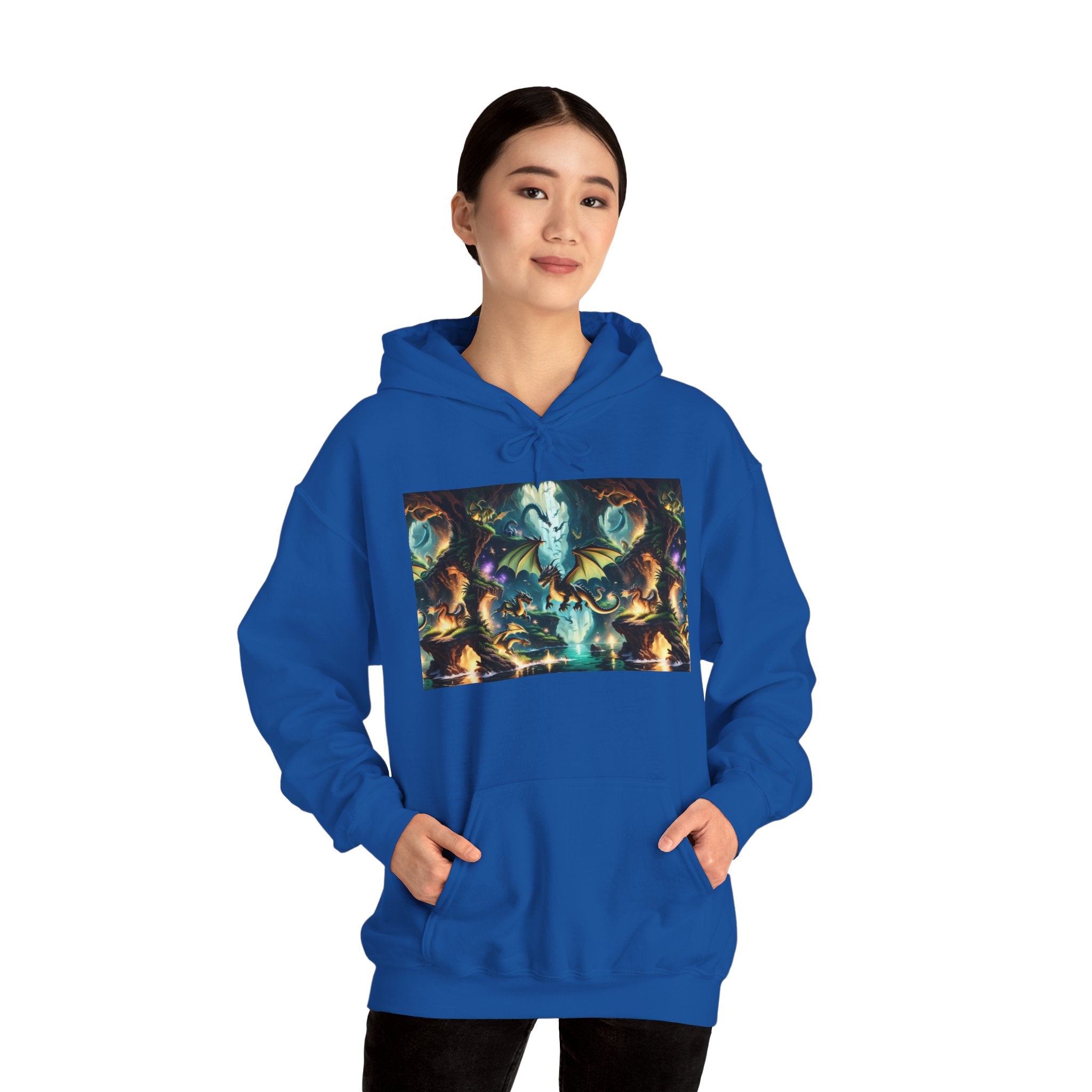 Mystical Cosmic Dragon Hoodie — Fantasy Sci‑Fi Graphic Sweatshirt