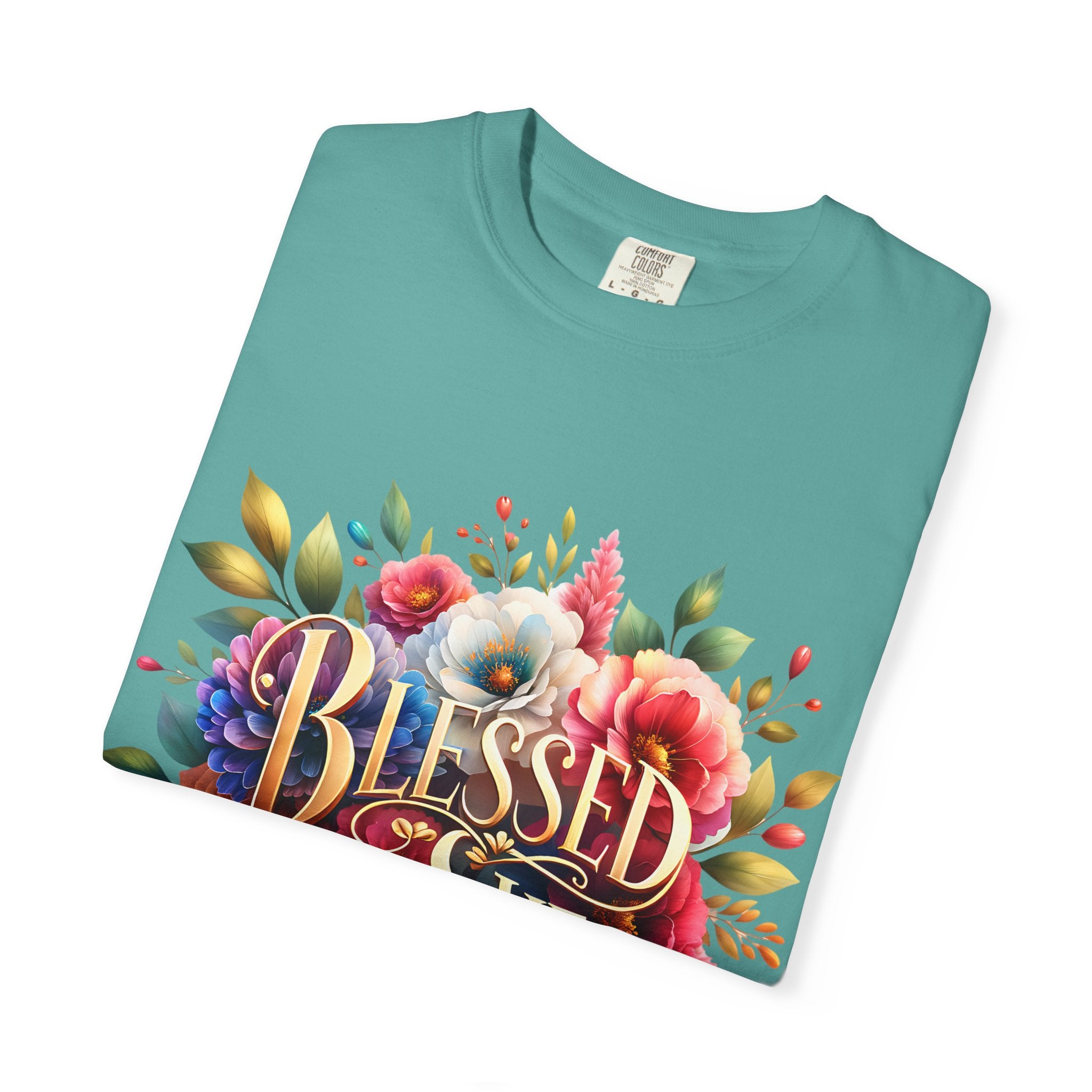 Blessed Is She Floral T-Shirt — Inspirational Christian Tee