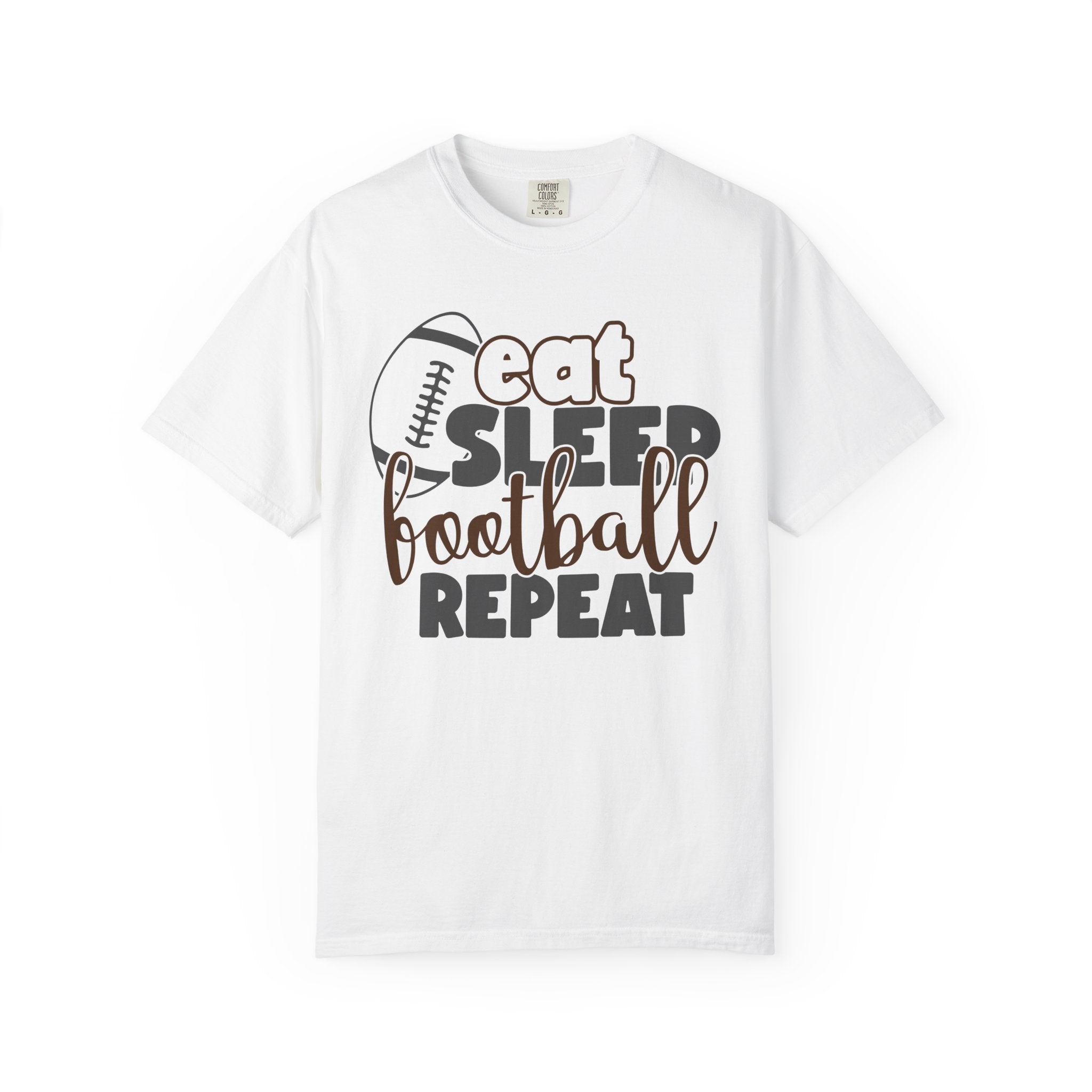Eat Sleep Football Repeat T-Shirt — Football Fan Tee
