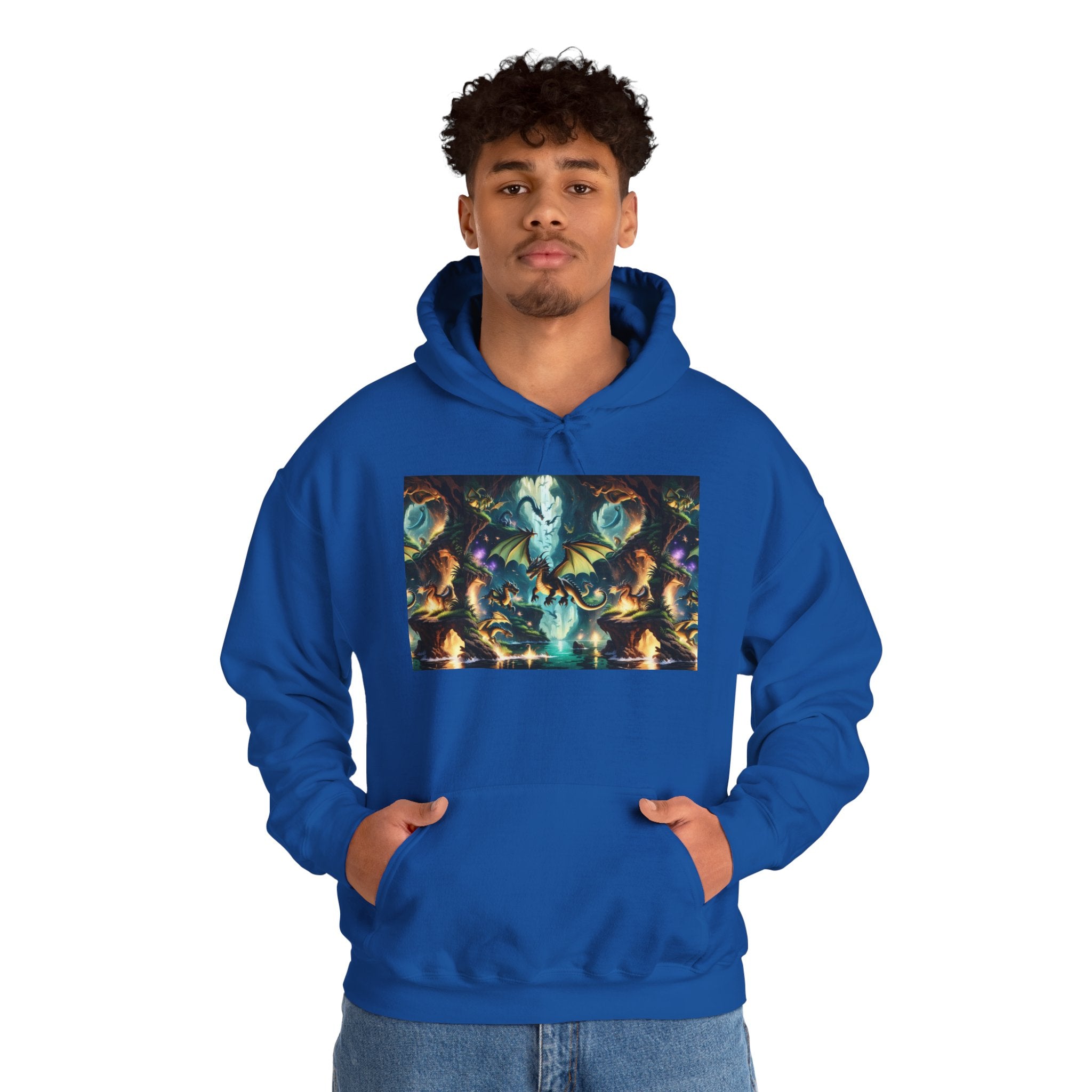 Mystical Cosmic Dragon Hoodie — Fantasy Sci‑Fi Graphic Sweatshirt