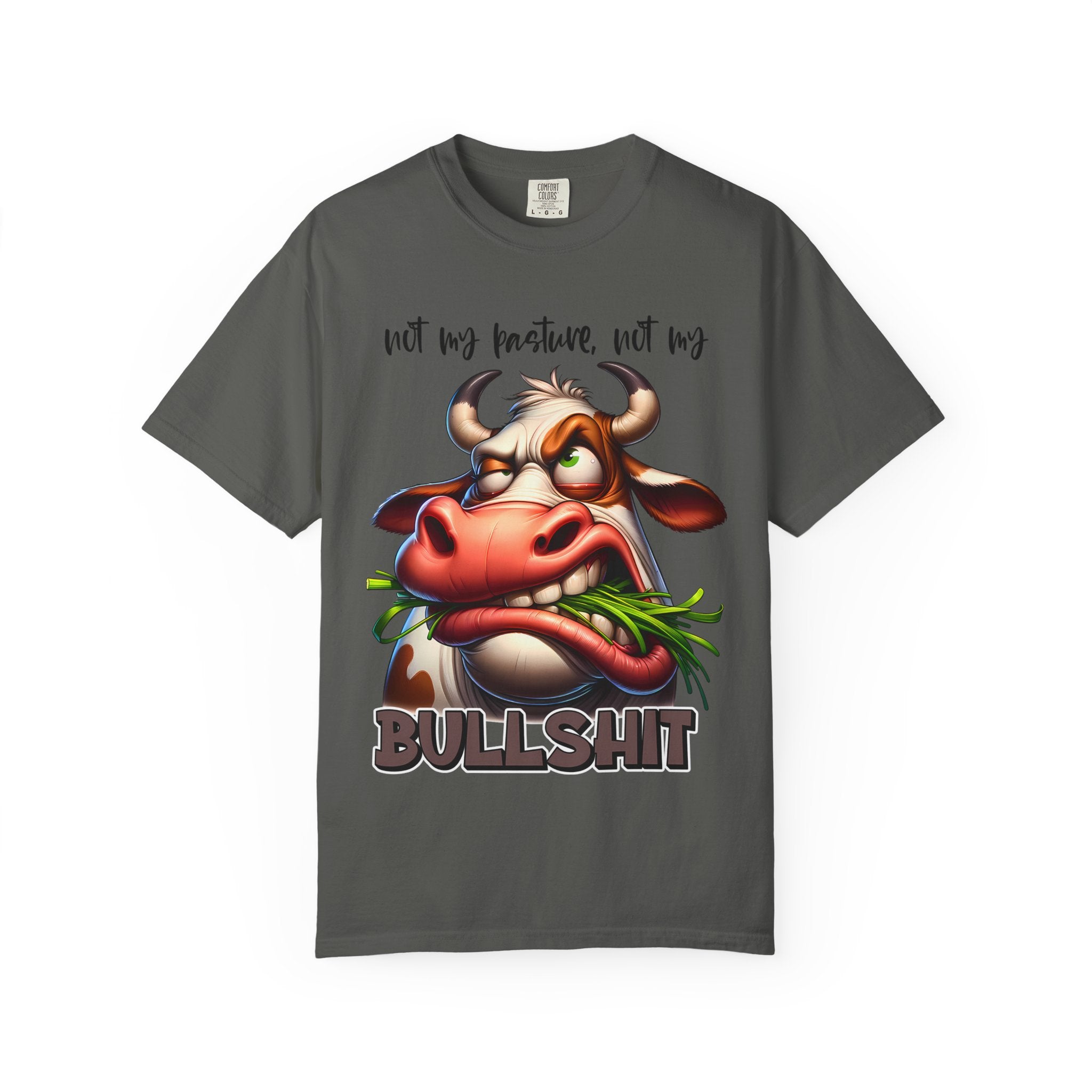 Graphic T-Shirt — 'Not My Horoscope, Not My Bullshit' Funny Cow Illustration