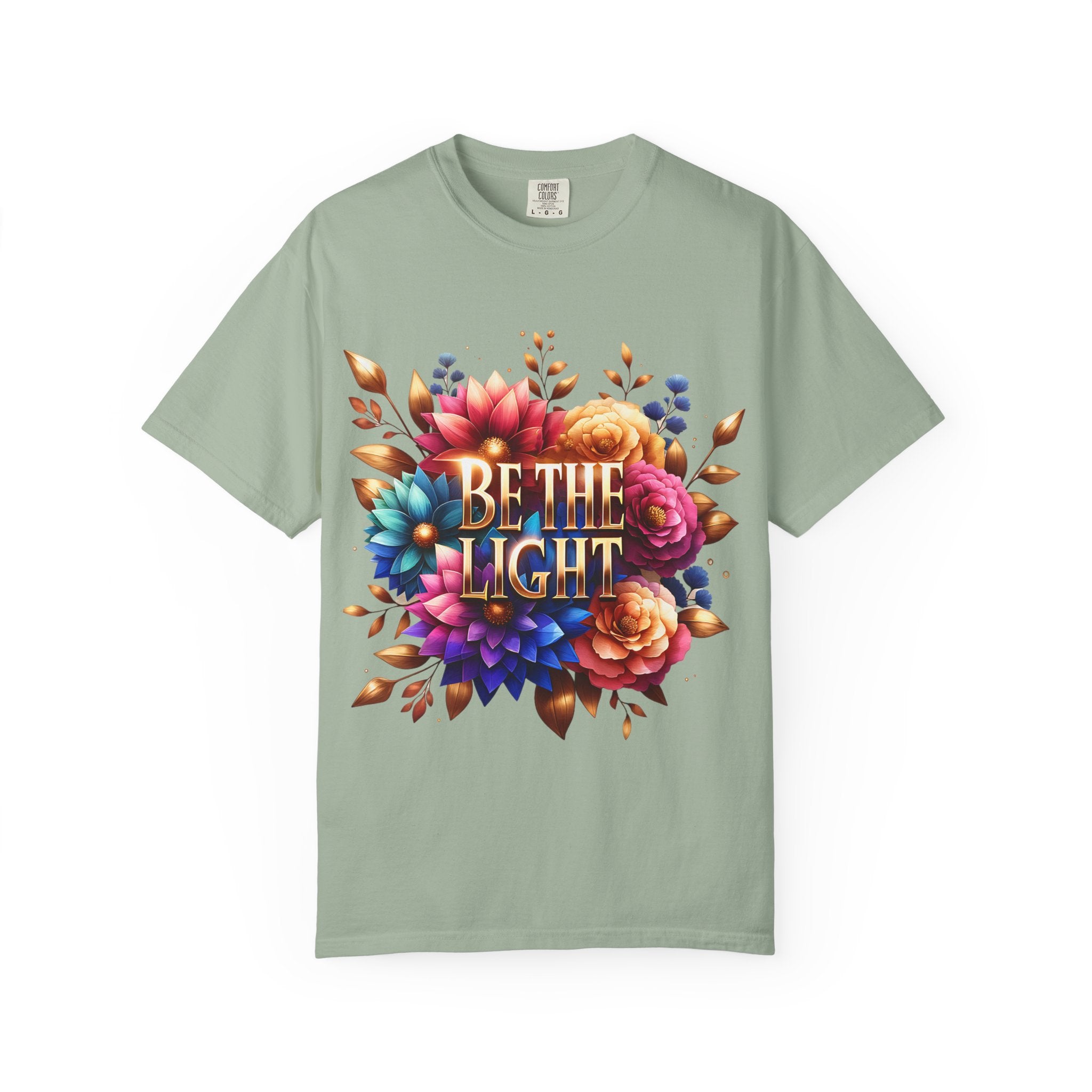 Be The Light Floral T-Shirt — Inspirational Botanical Graphic Tee