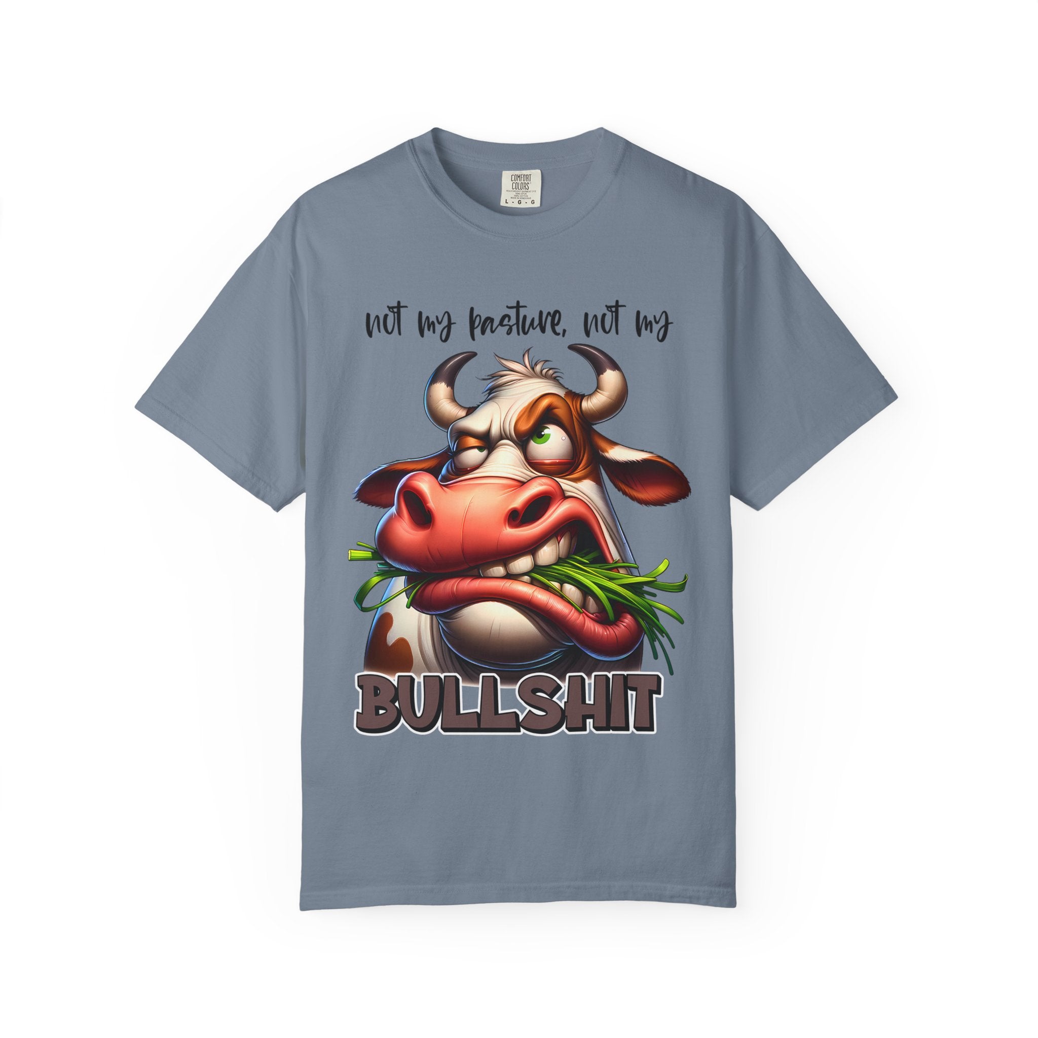 Graphic T-Shirt — 'Not My Horoscope, Not My Bullshit' Funny Cow Illustration