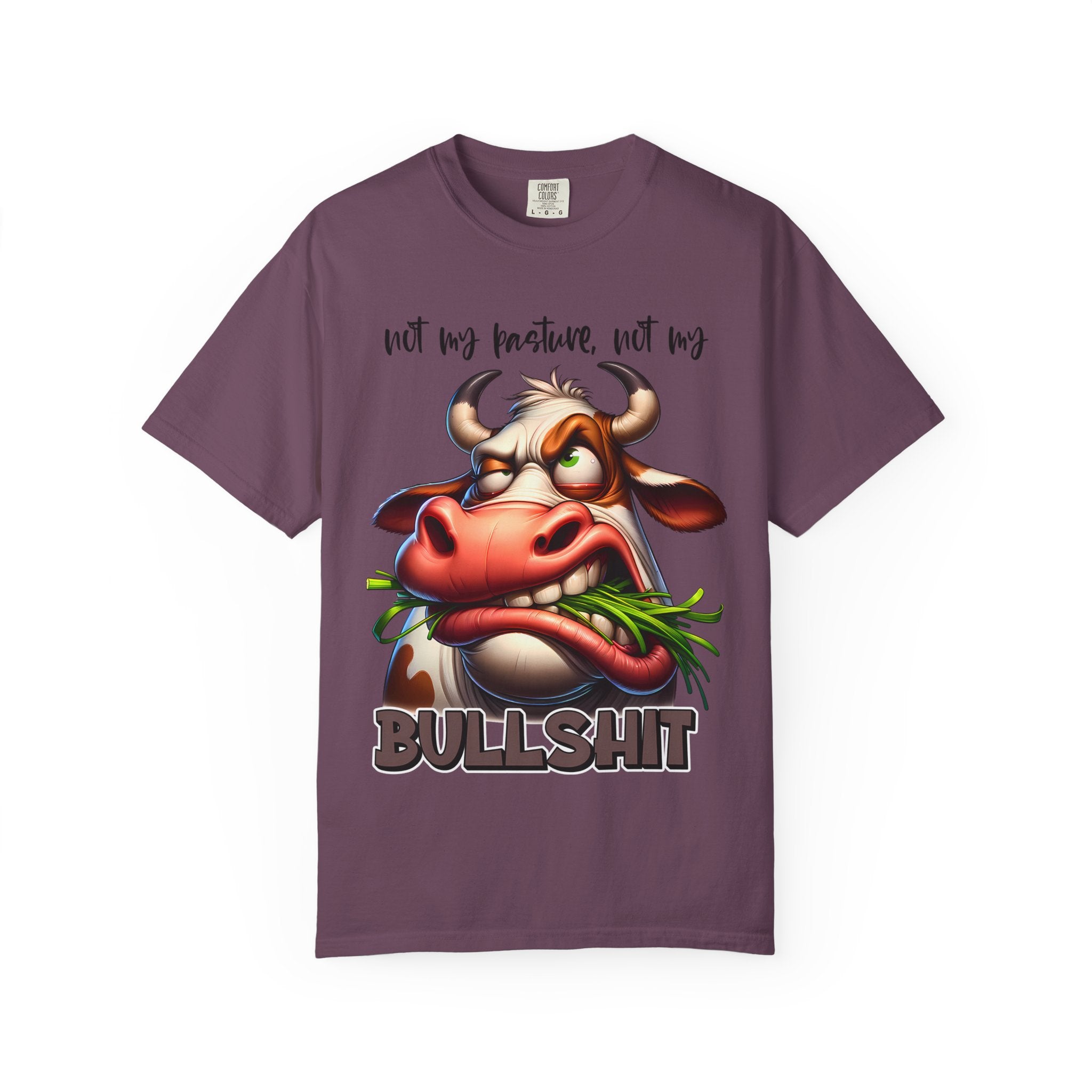Graphic T-Shirt — 'Not My Horoscope, Not My Bullshit' Funny Cow Illustration
