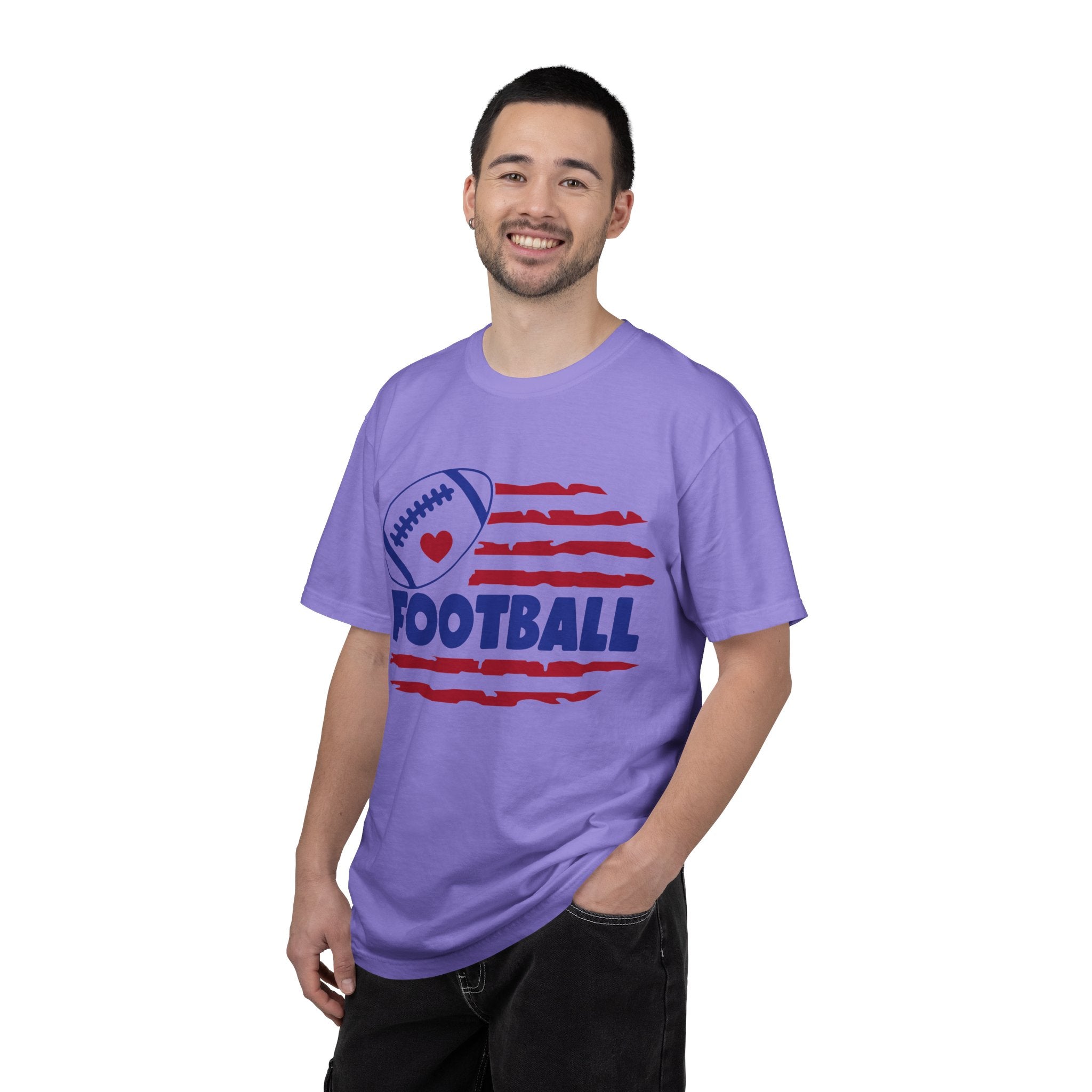 Patriotic Heart Football T-Shirt