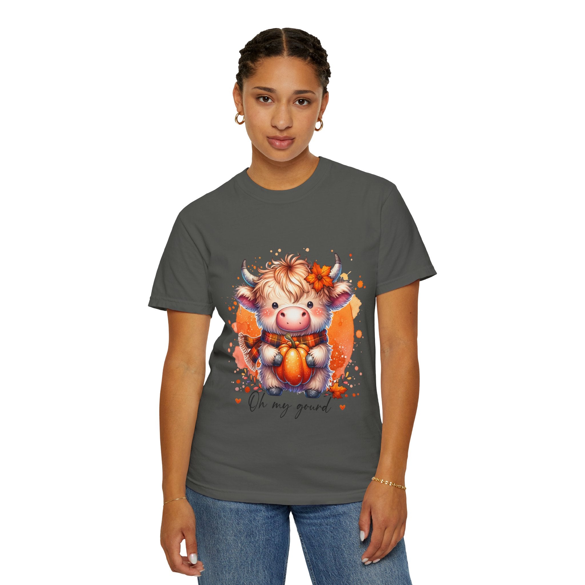 Cow Pumpkin T‑Shirt — Cute "Oh My Gourd" Fall Graphic Tee