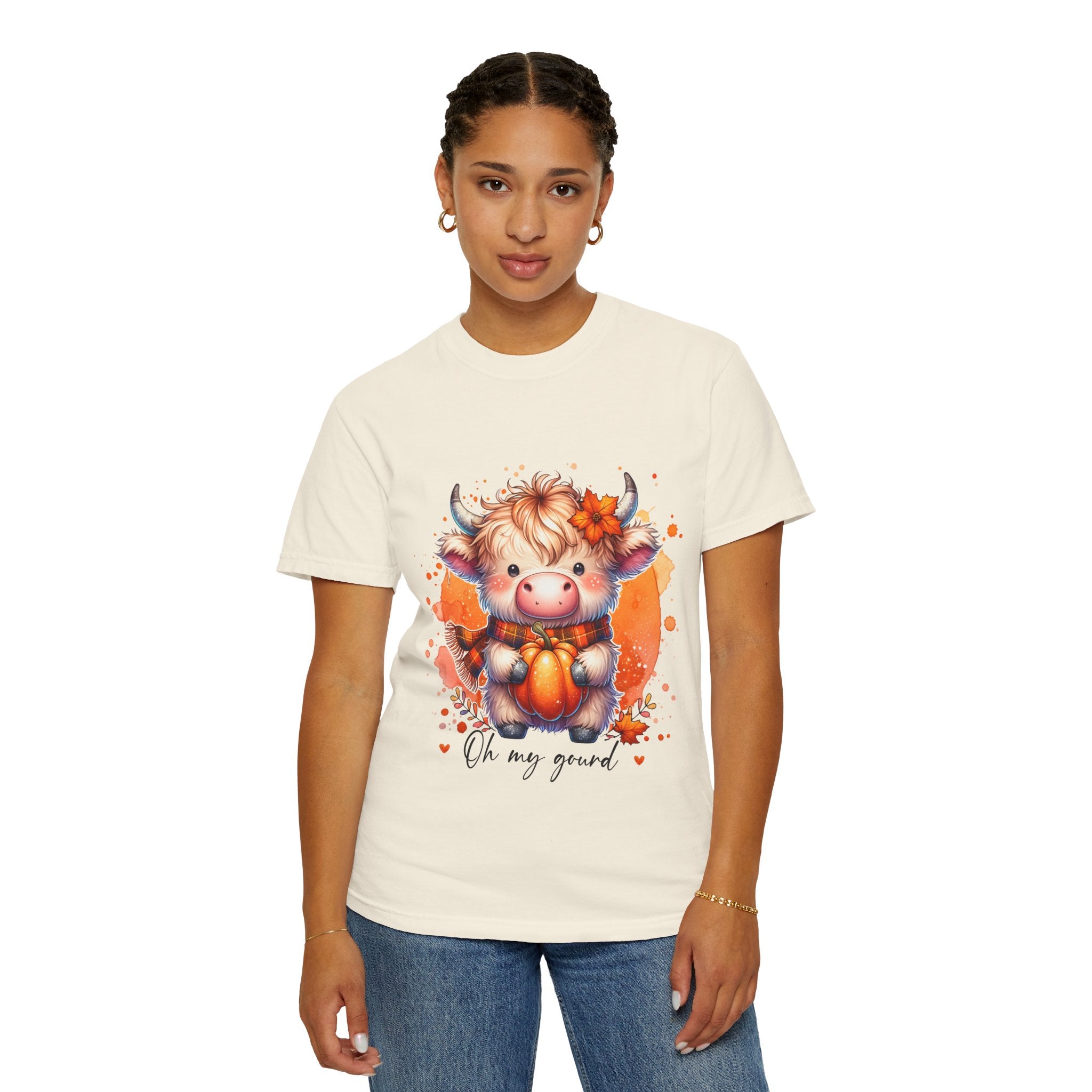 Cow Pumpkin T‑Shirt — Cute "Oh My Gourd" Fall Graphic Tee