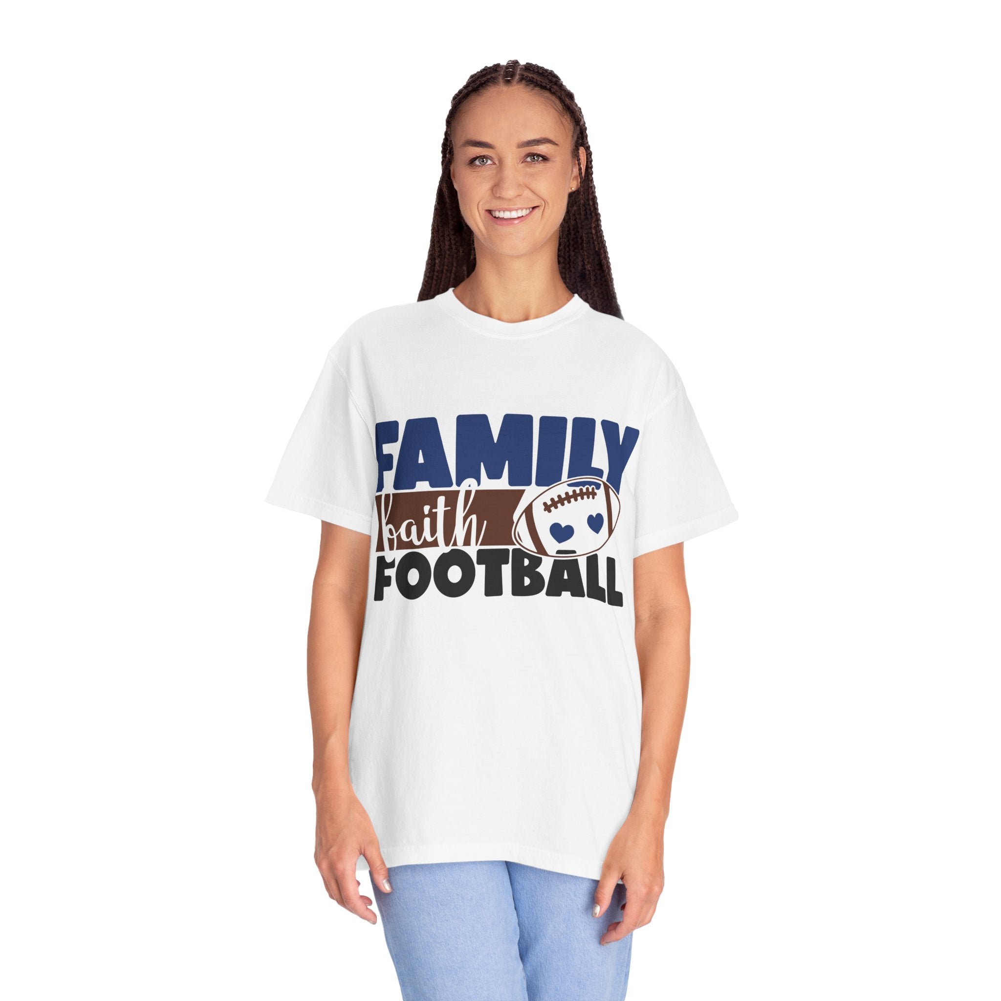 Family Faith Football T-Shirt