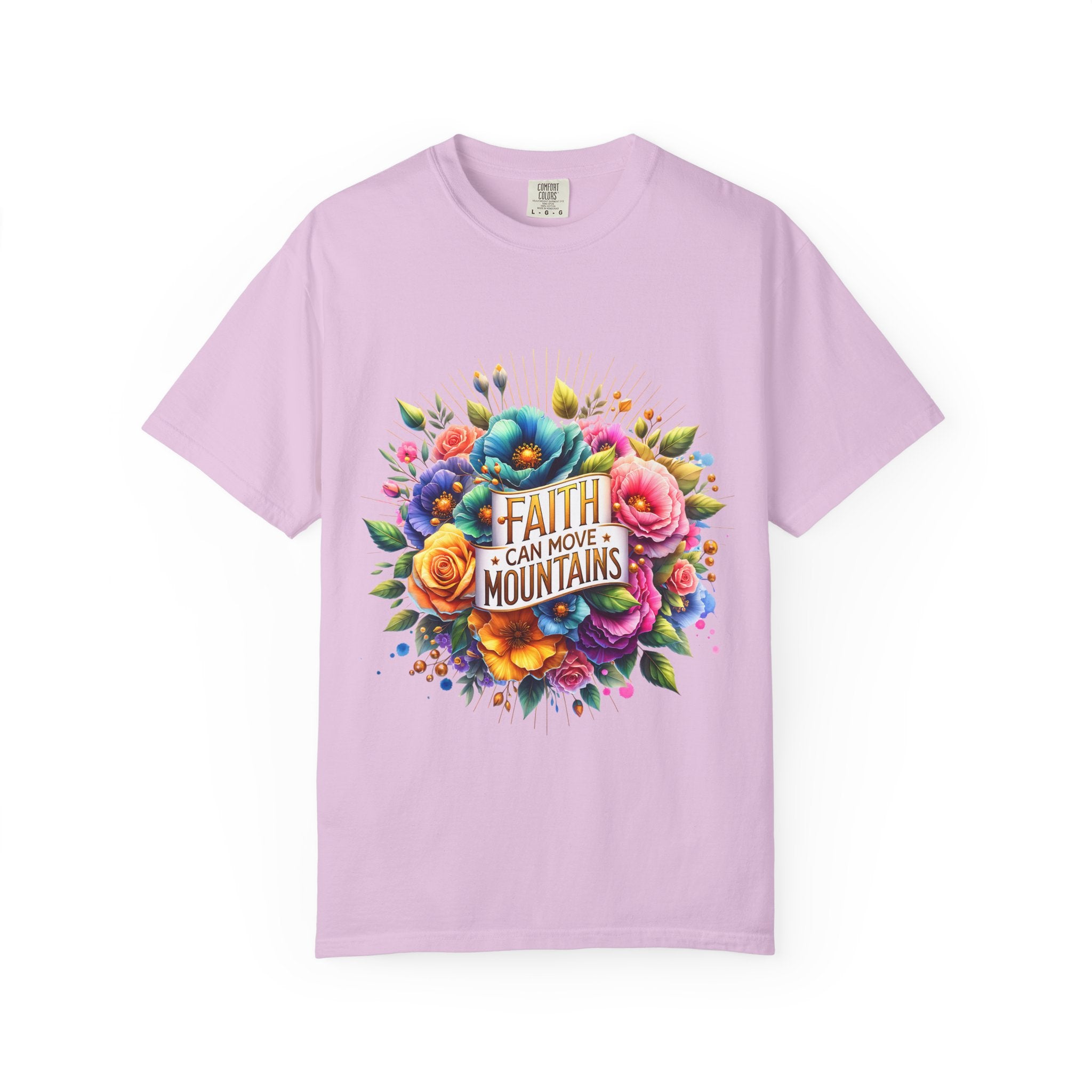 Faith Can Move Mountains Floral T‑Shirt