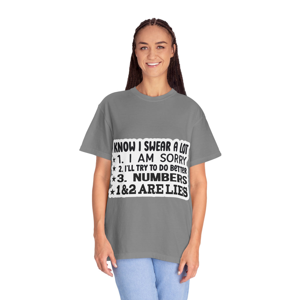 Funny "I Know I Swear a Lot" Graphic T-Shirt