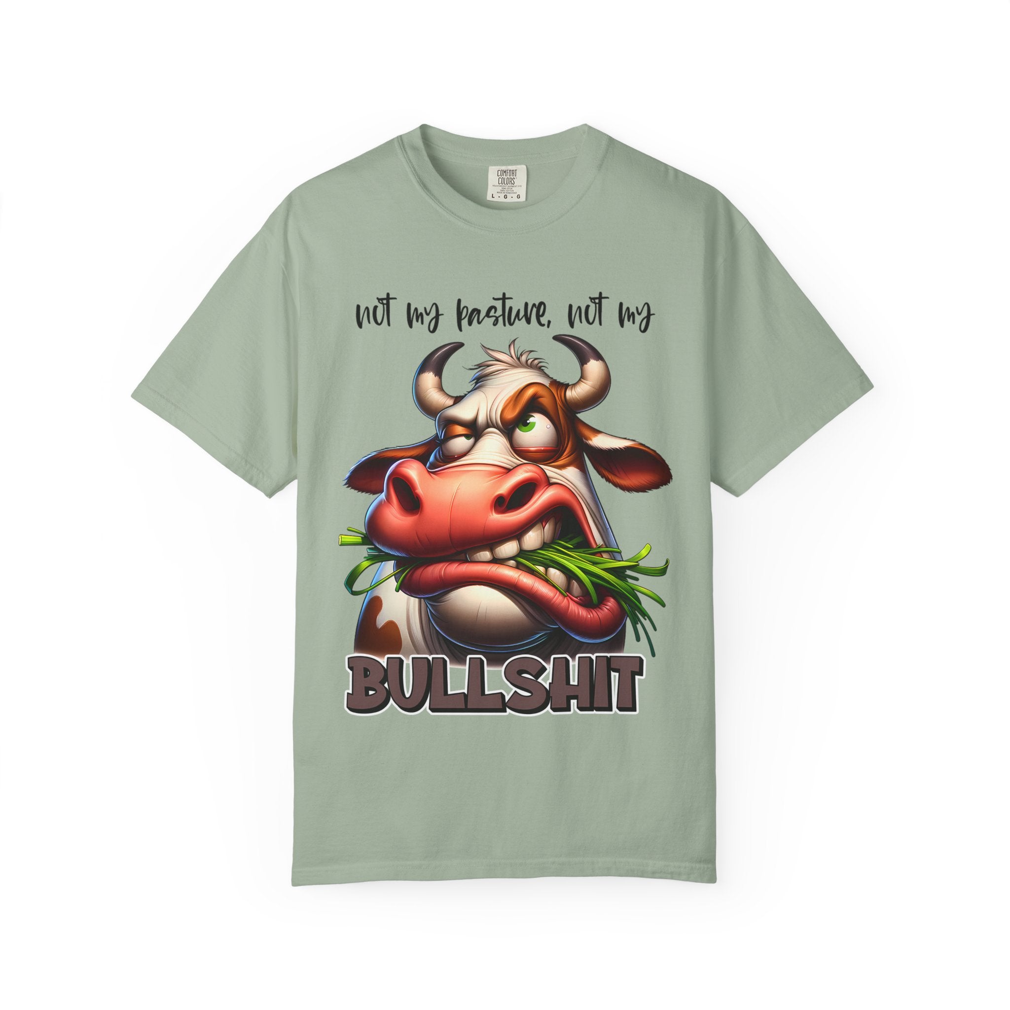 Graphic T-Shirt — 'Not My Horoscope, Not My Bullshit' Funny Cow Illustration