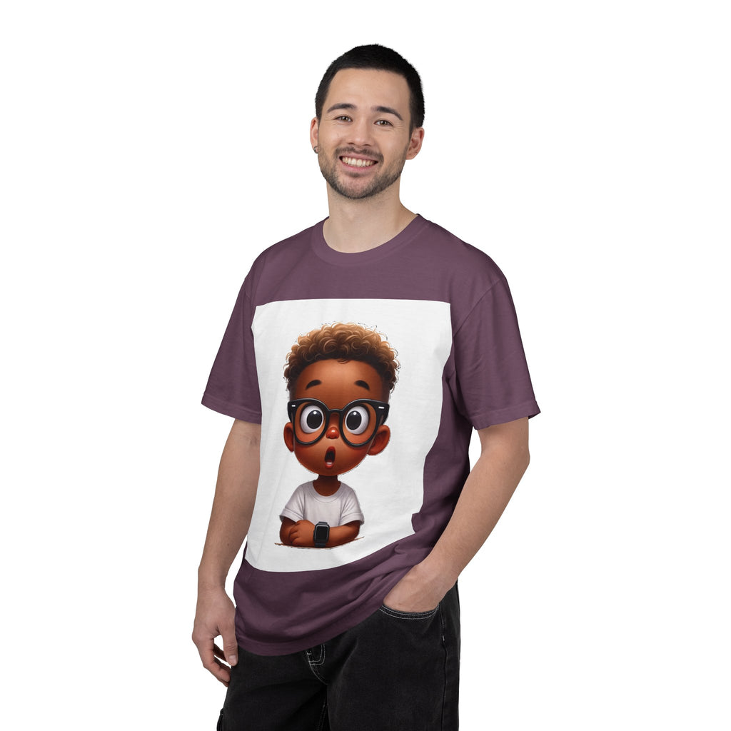 Surprised Cartoon Black Boy T-Shirt — Cute Kids Character Tee