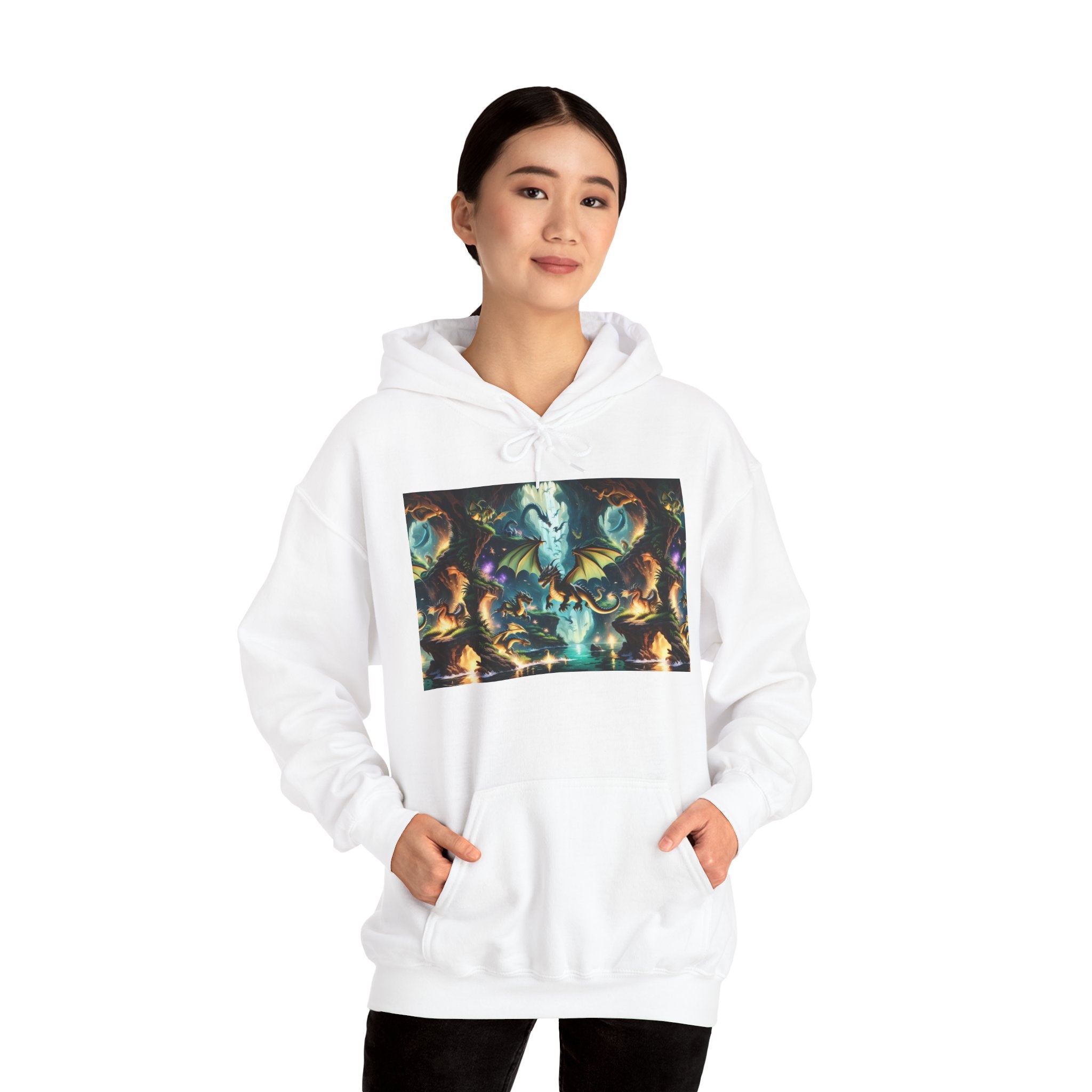 Mystical Cosmic Dragon Hoodie — Fantasy Sci‑Fi Graphic Sweatshirt
