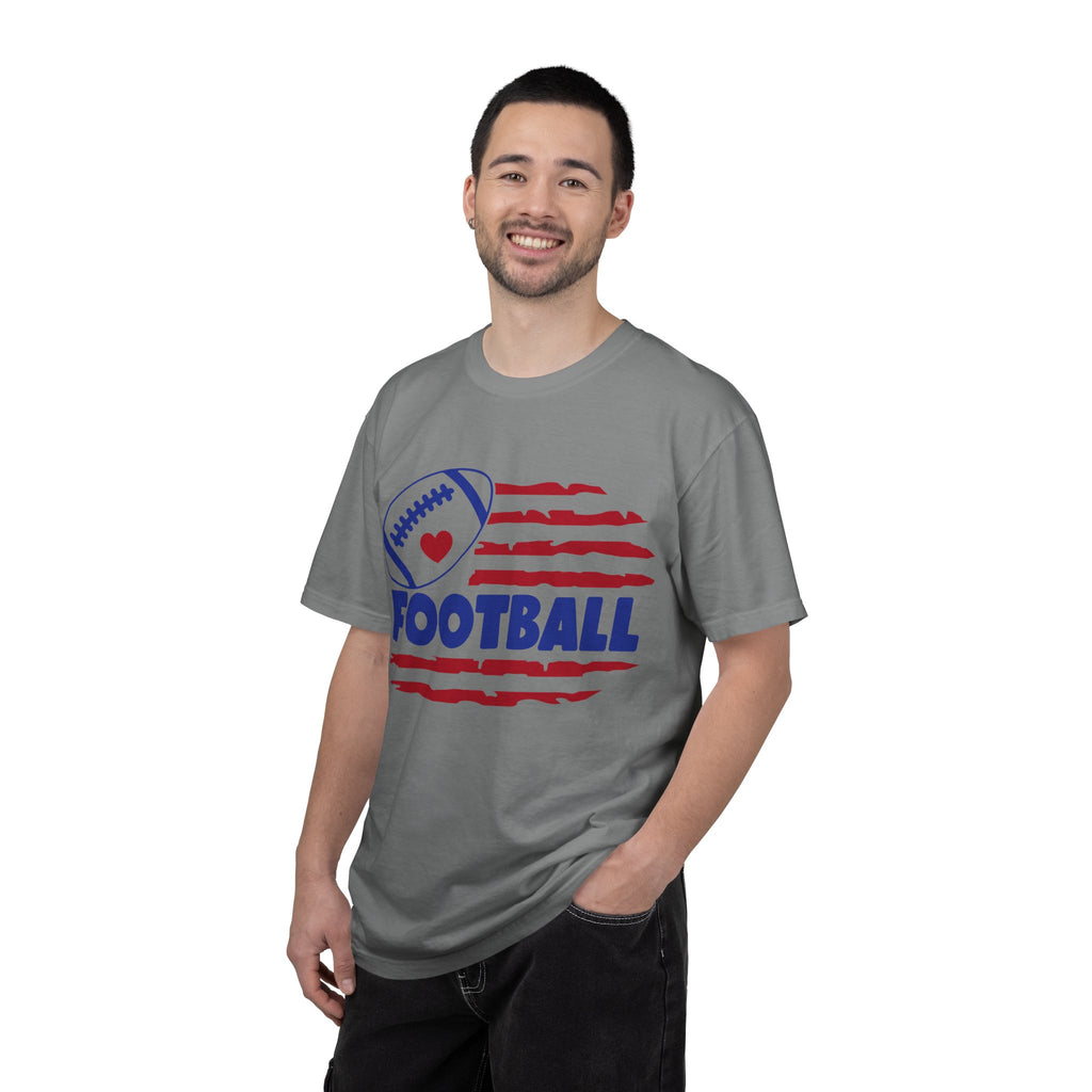 Patriotic Heart Football T-Shirt