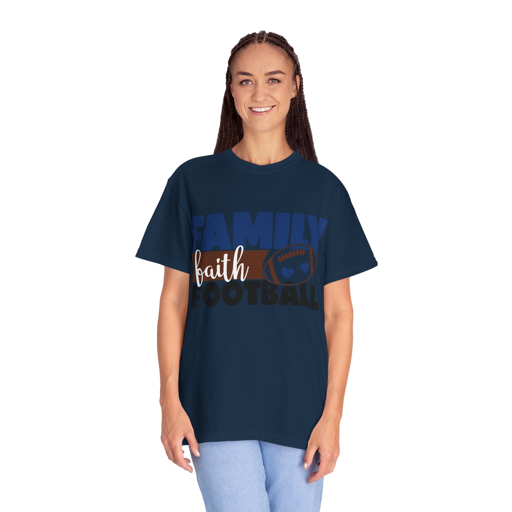 Family Faith Football T-Shirt
