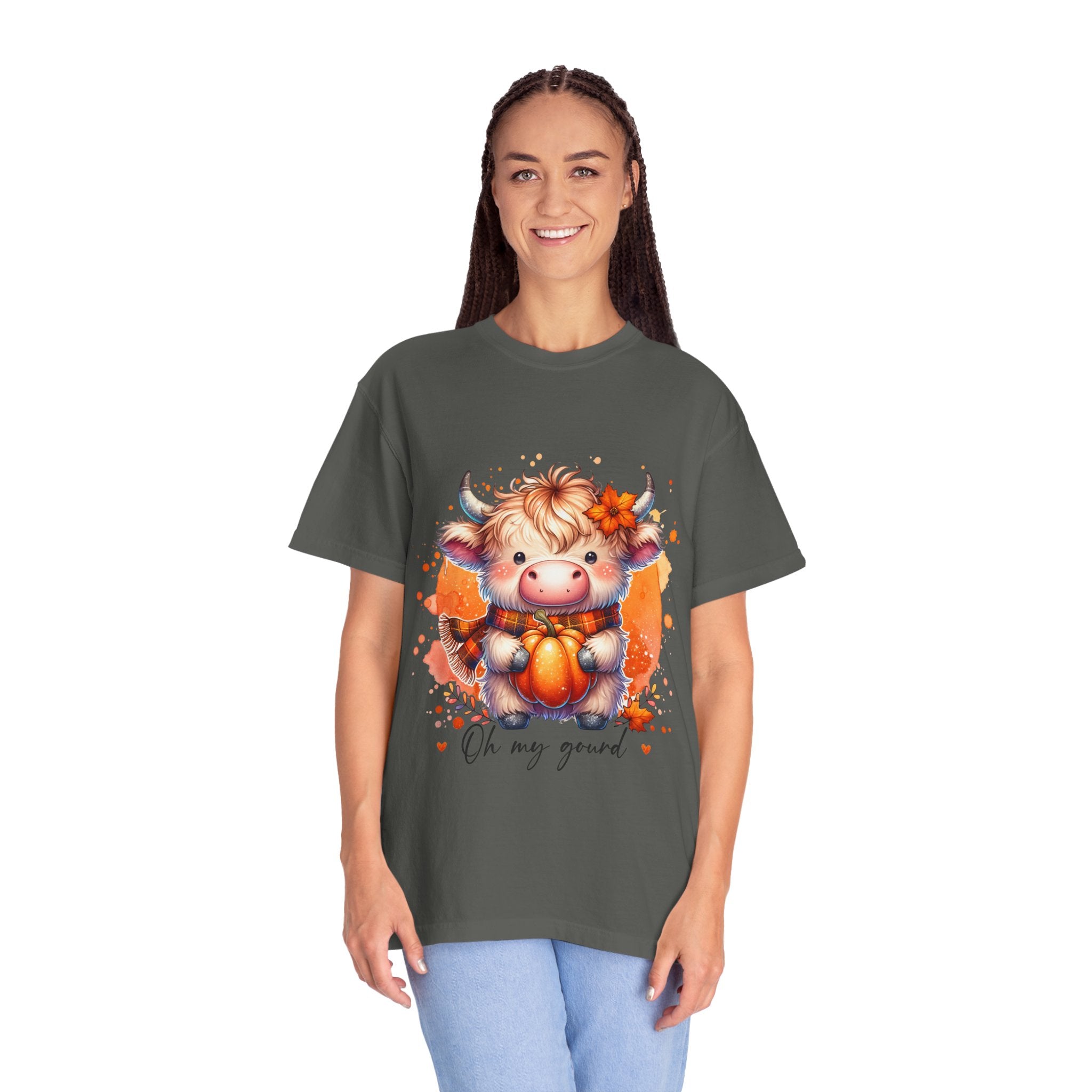 Cow Pumpkin T‑Shirt — Cute "Oh My Gourd" Fall Graphic Tee