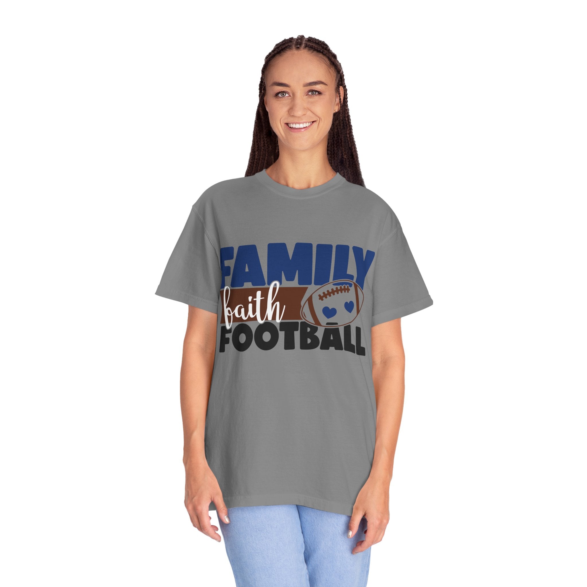 Family Faith Football T-Shirt