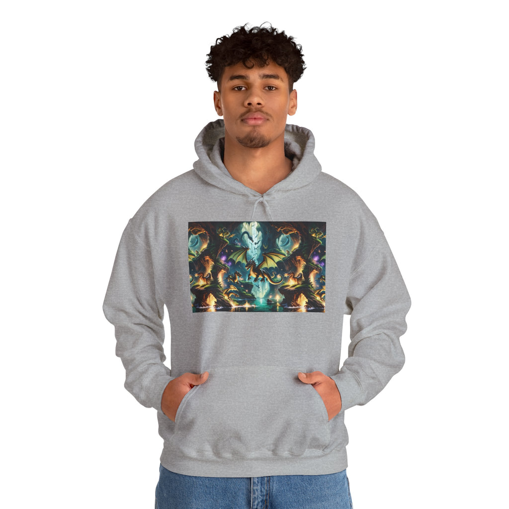 Mystical Cosmic Dragon Hoodie — Fantasy Sci‑Fi Graphic Sweatshirt