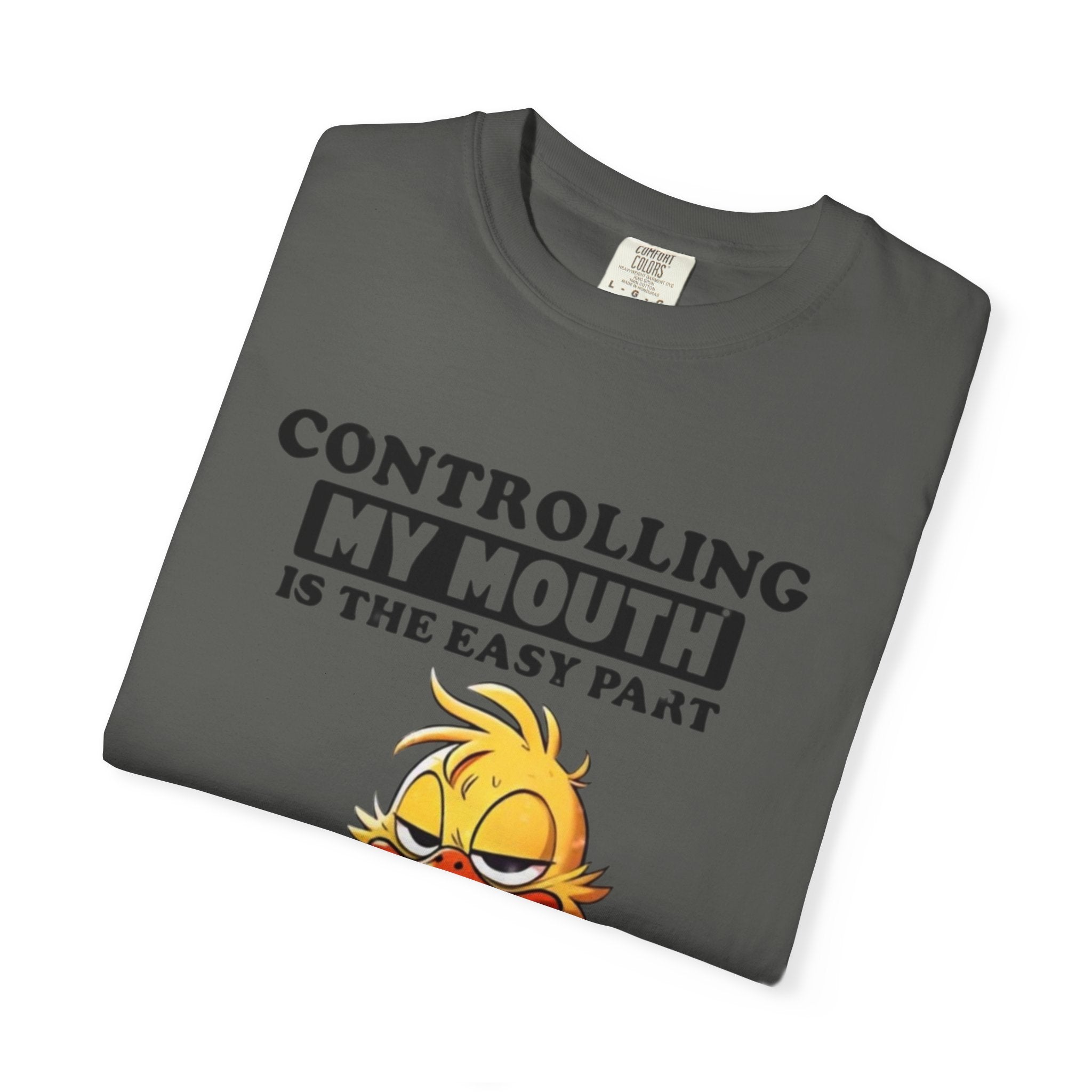 Controlling My Mouth T-Shirt — Funny Duck Face Coffee Graphic Tee