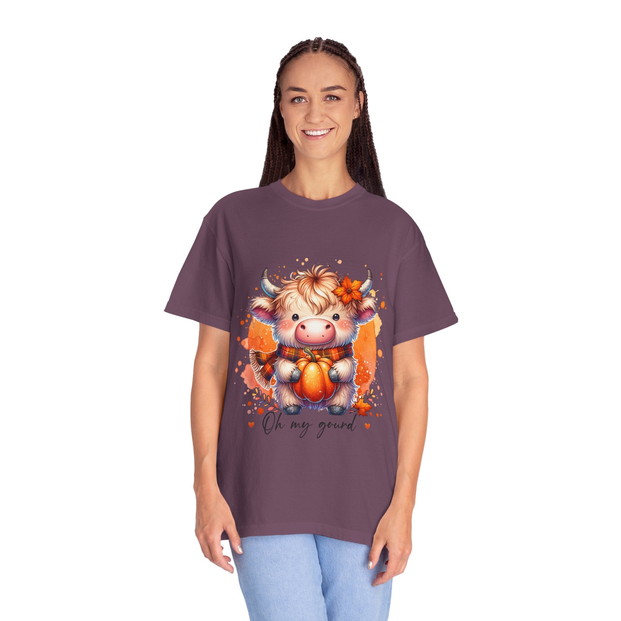 Cow Pumpkin T‑Shirt — Cute "Oh My Gourd" Fall Graphic Tee