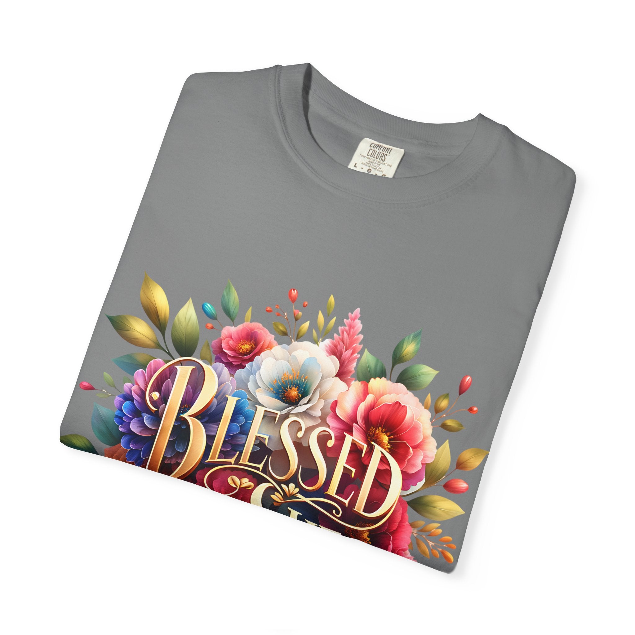 Blessed Is She Floral T-Shirt — Inspirational Christian Tee