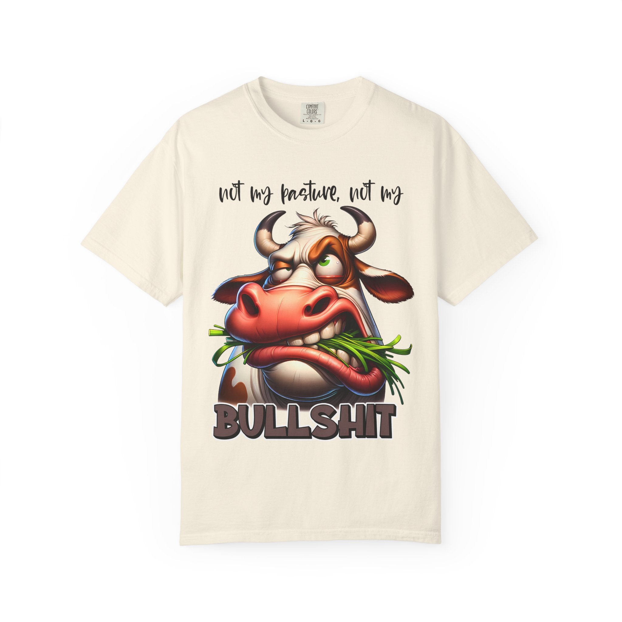 Graphic T-Shirt — 'Not My Horoscope, Not My Bullshit' Funny Cow Illustration