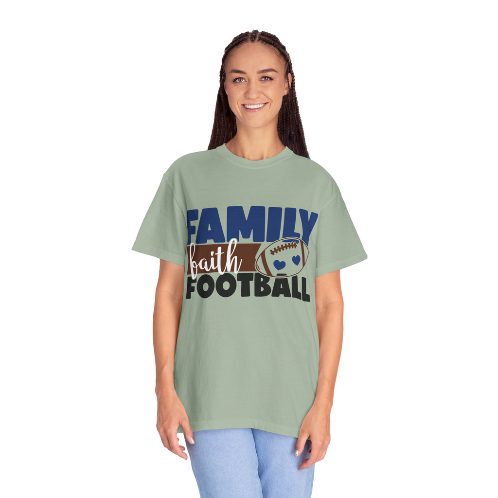 Family Faith Football T-Shirt