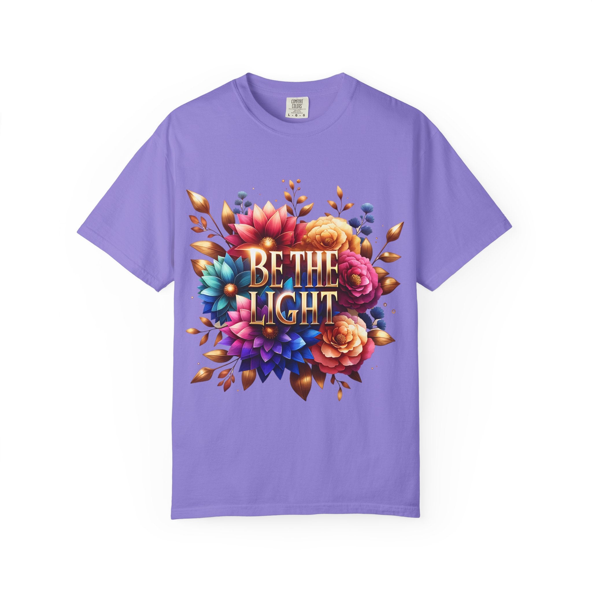 Be The Light Floral T-Shirt — Inspirational Botanical Graphic Tee