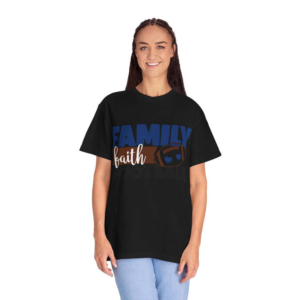 Family Faith Football T-Shirt