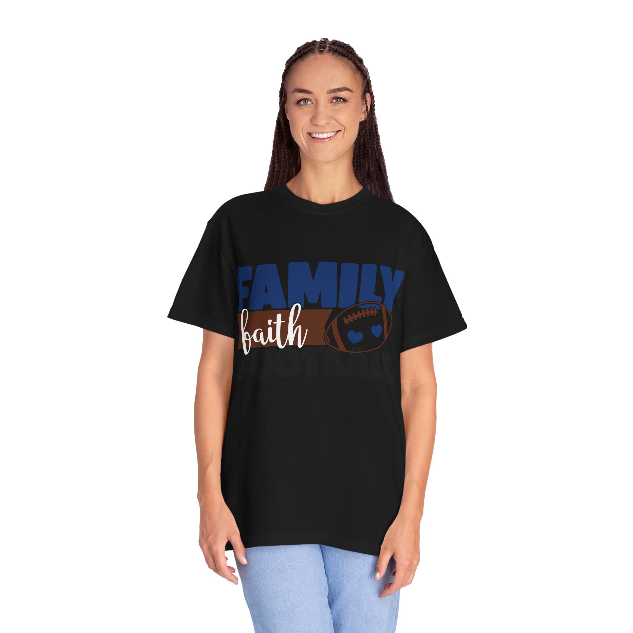 Family Faith Football T-Shirt