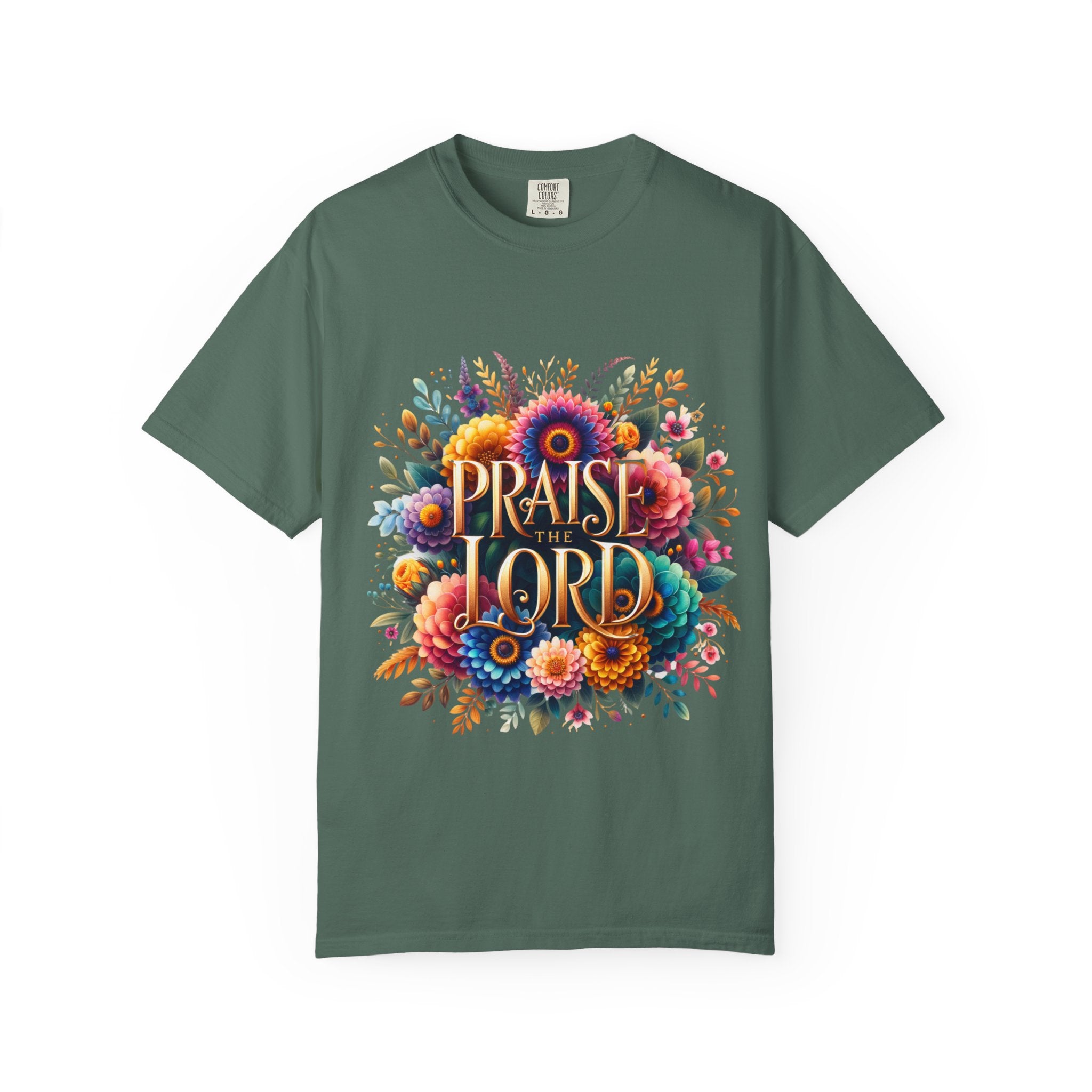 Praise the Lord Floral T-Shirt — Colorful Christian Faith Tee