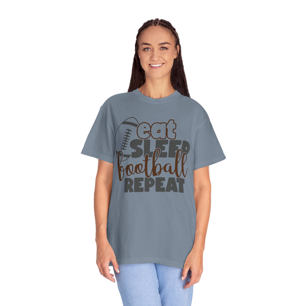 Eat Sleep Football Repeat T-Shirt — Football Fan Tee