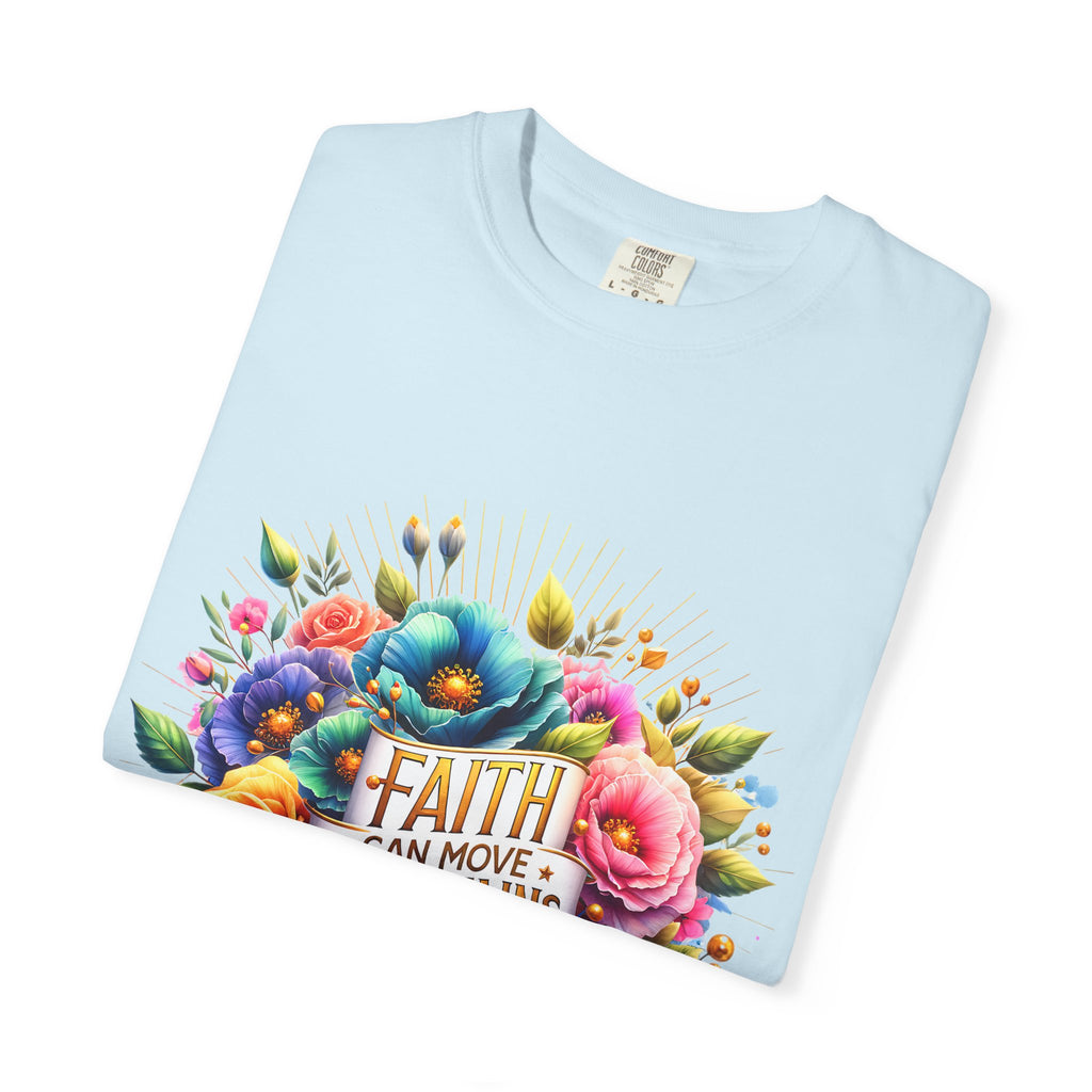 Faith Can Move Mountains Floral T‑Shirt