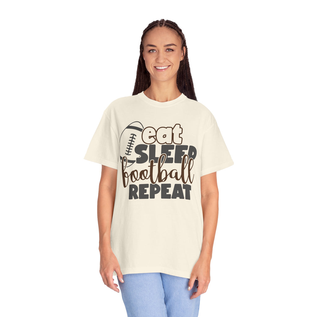 Eat Sleep Football Repeat T-Shirt — Football Fan Tee