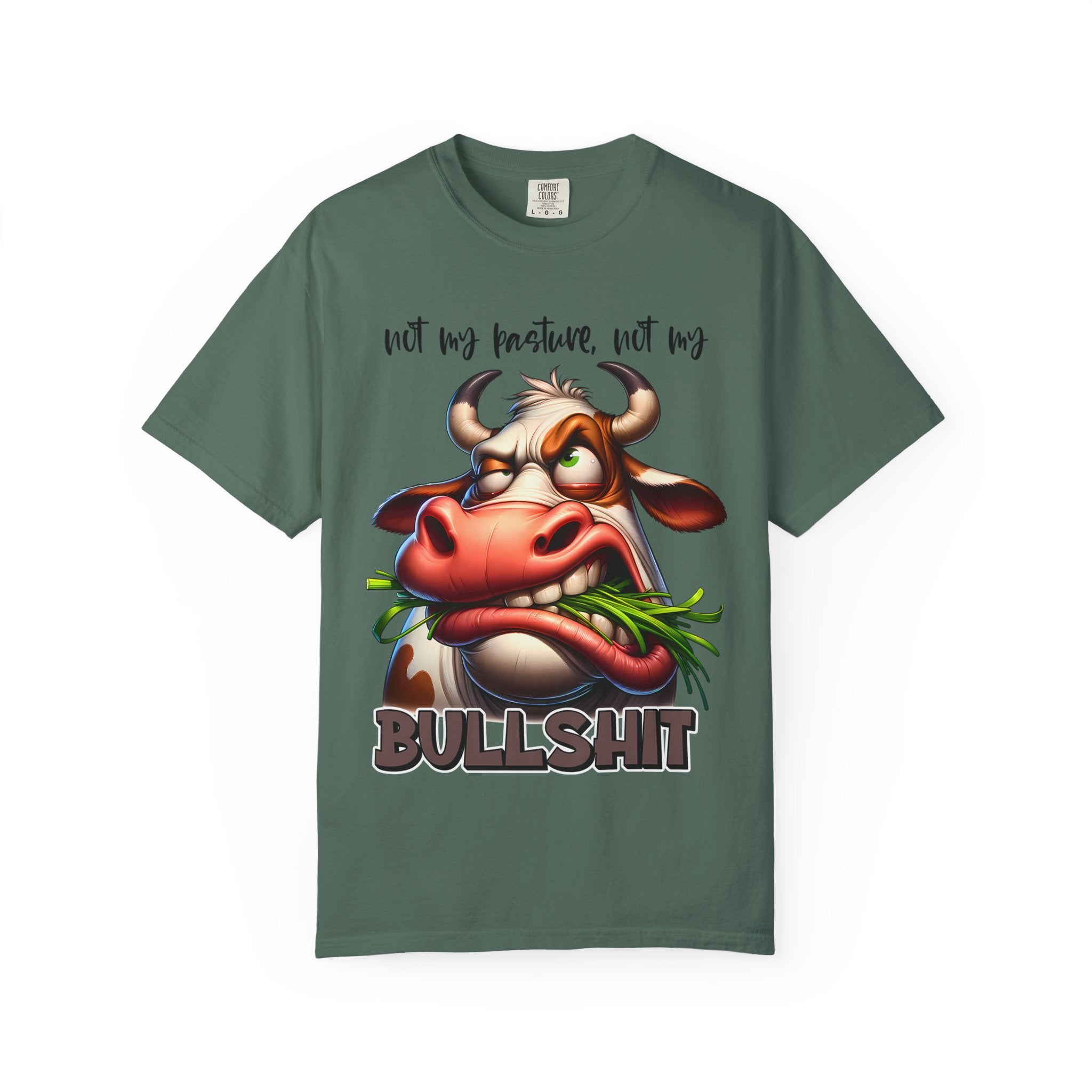 Graphic T-Shirt — 'Not My Horoscope, Not My Bullshit' Funny Cow Illustration