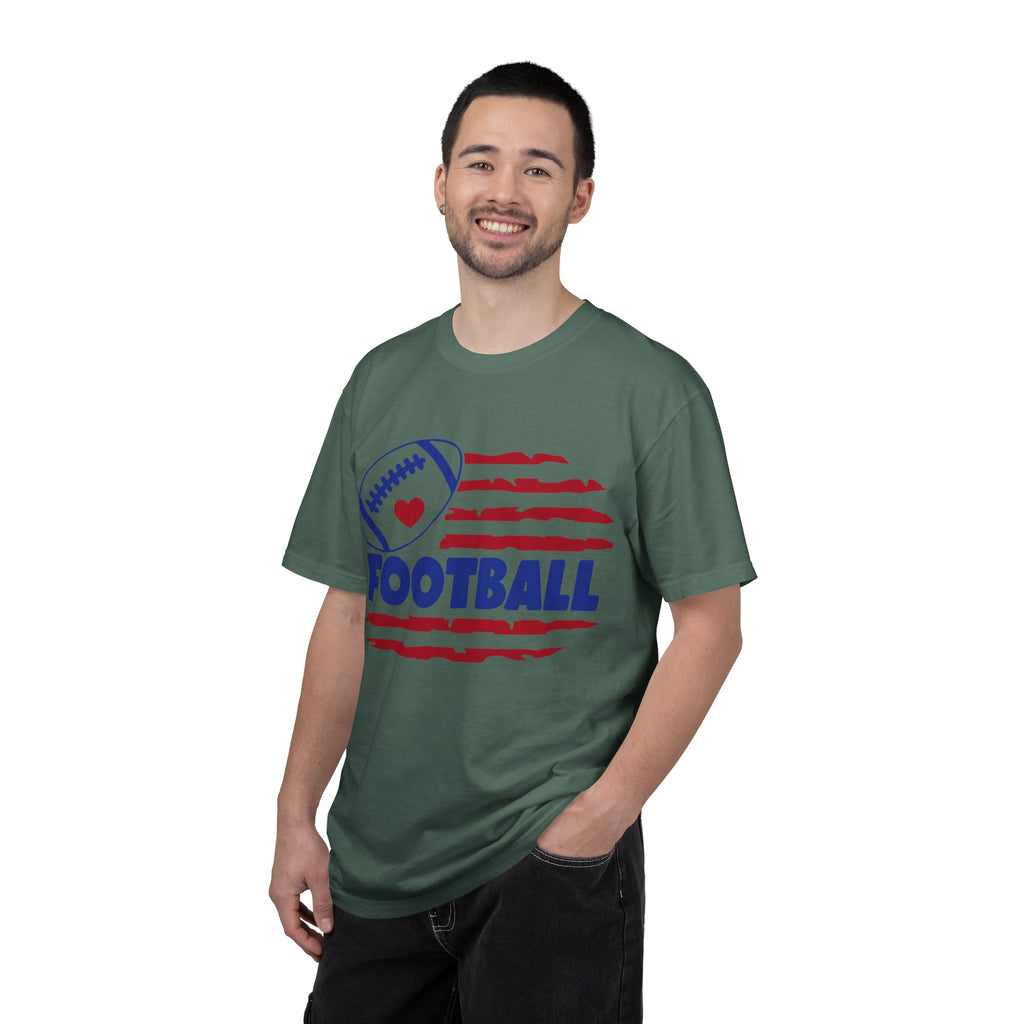 Patriotic Heart Football T-Shirt