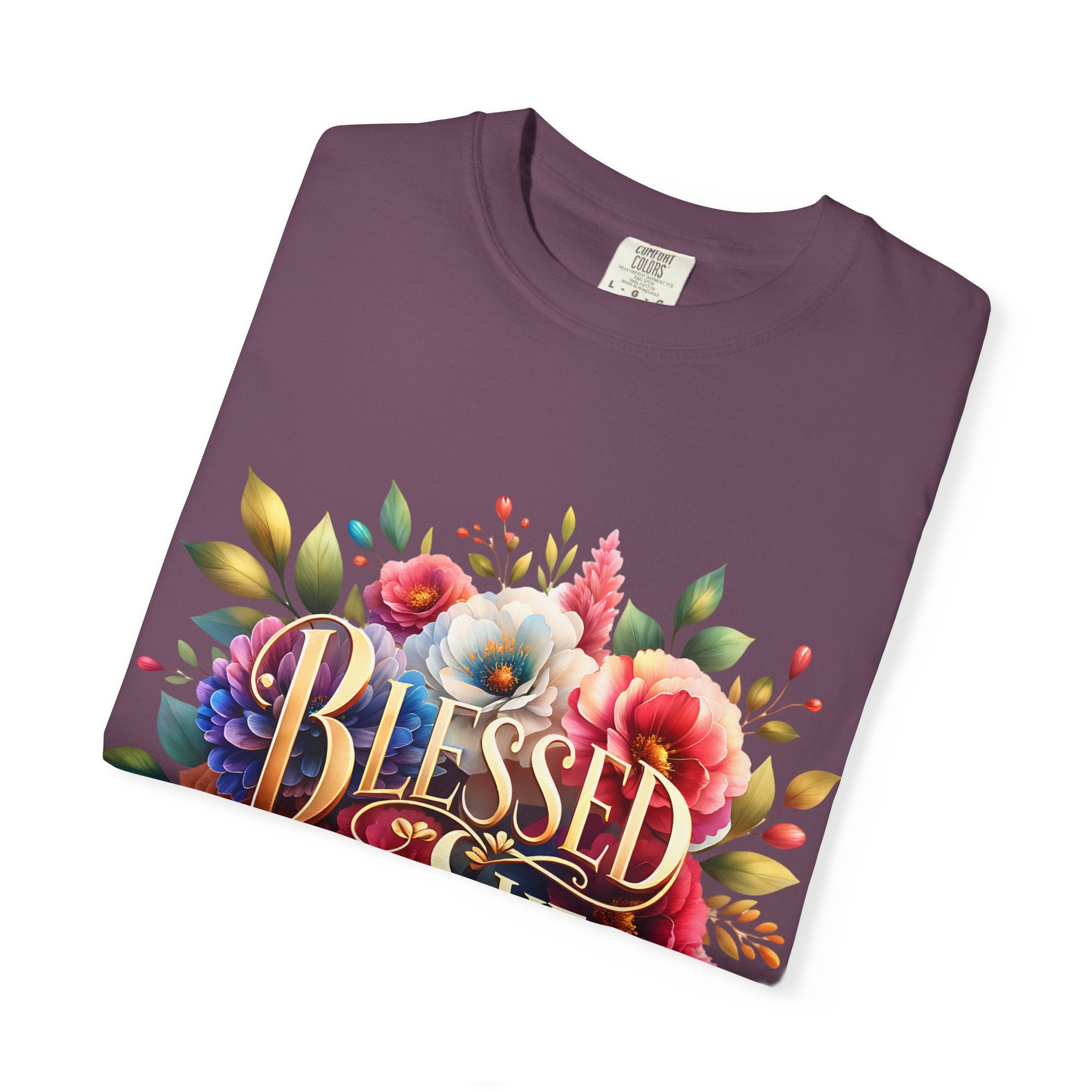 Blessed Is She Floral T-Shirt — Inspirational Christian Tee
