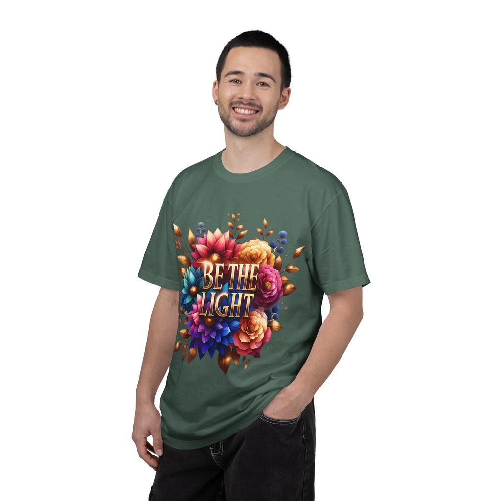 Be The Light Floral T-Shirt — Inspirational Botanical Graphic Tee