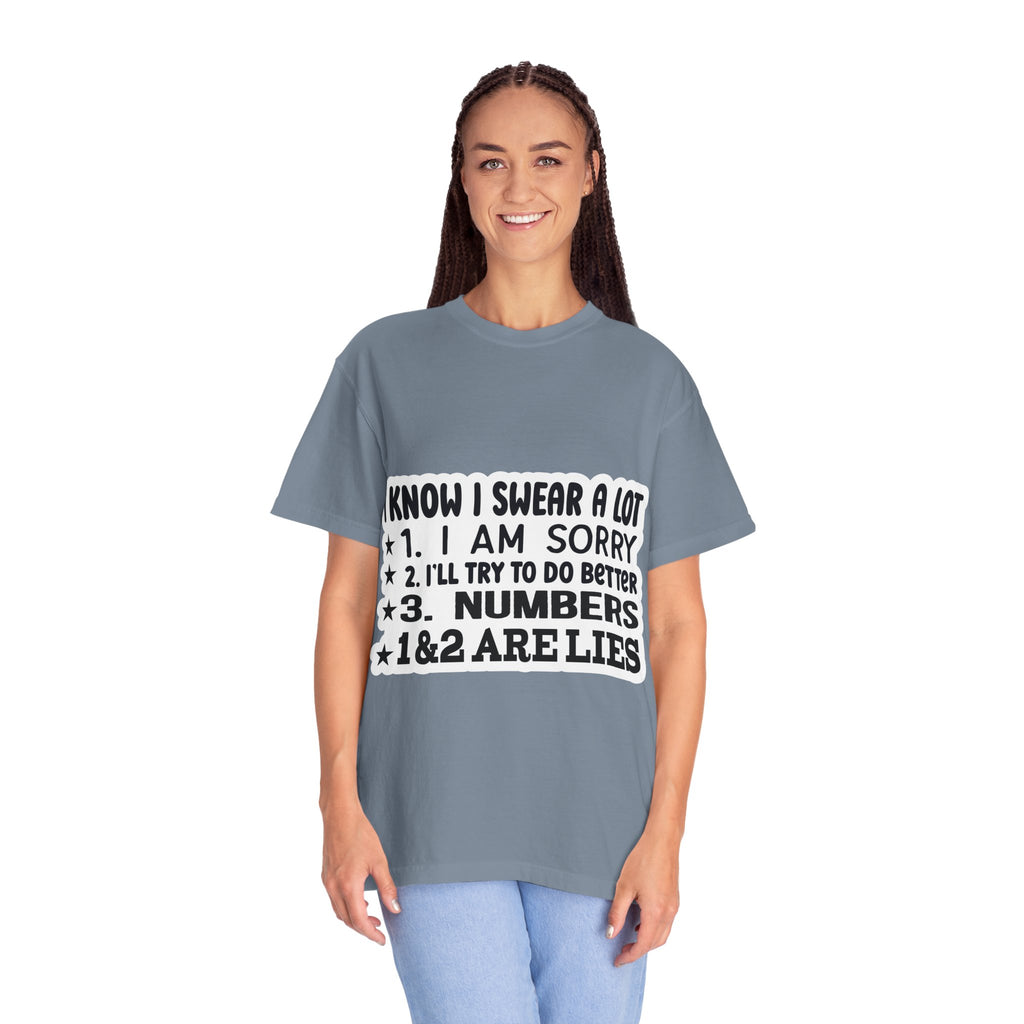 Funny "I Know I Swear a Lot" Graphic T-Shirt