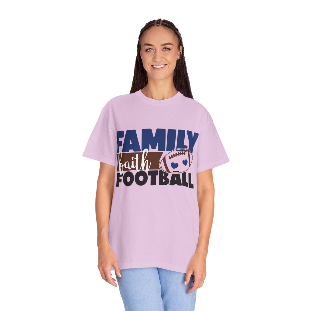 Family Faith Football T-Shirt