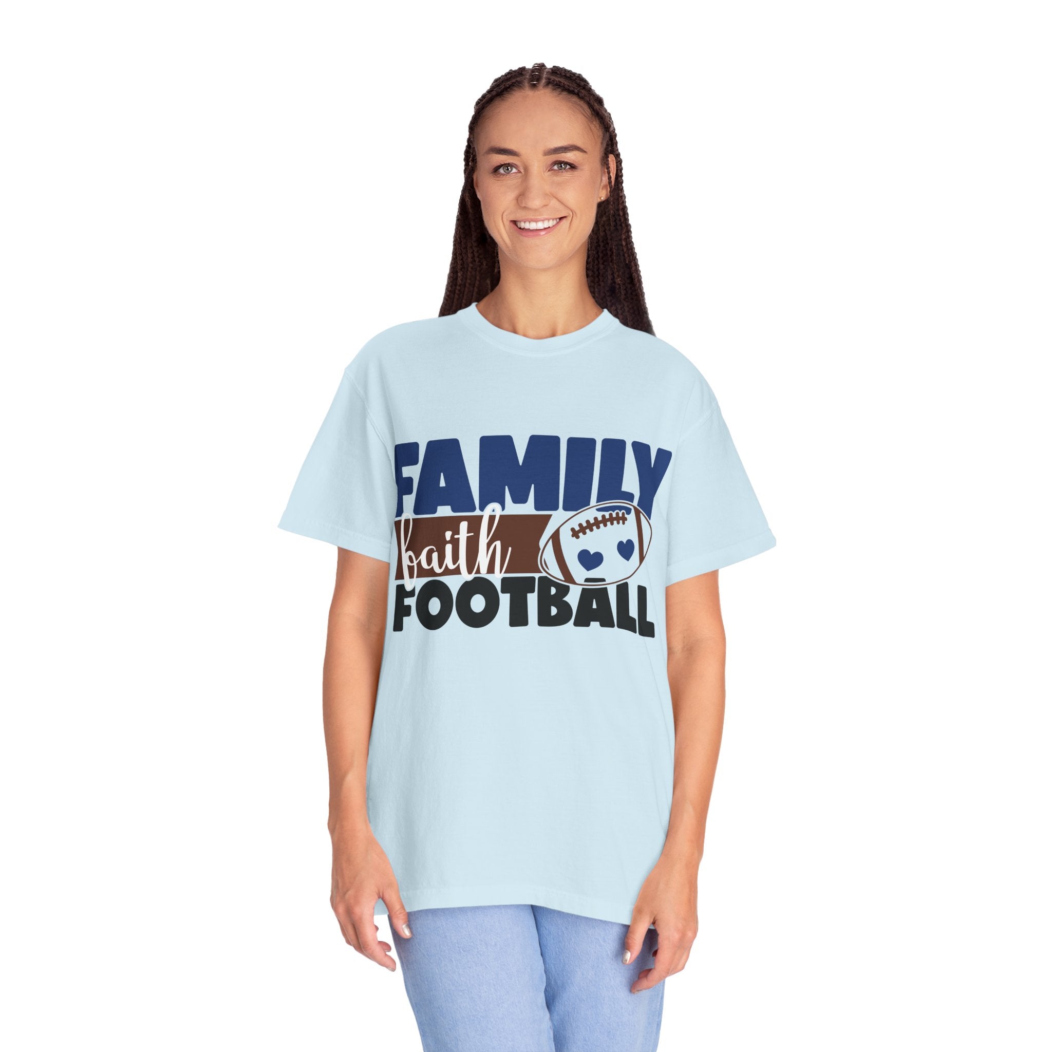 Family Faith Football T-Shirt
