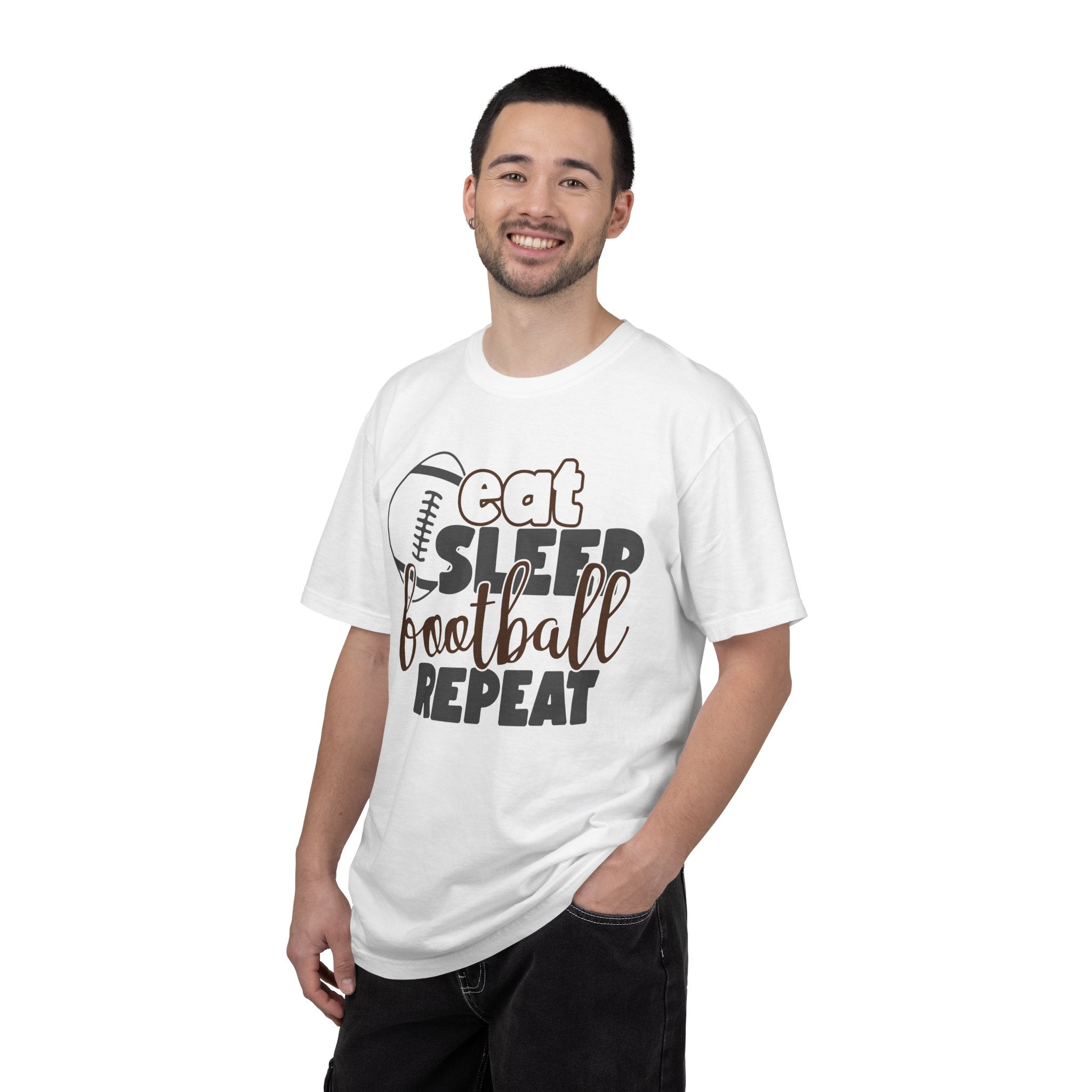 Eat Sleep Football Repeat T-Shirt — Football Fan Tee