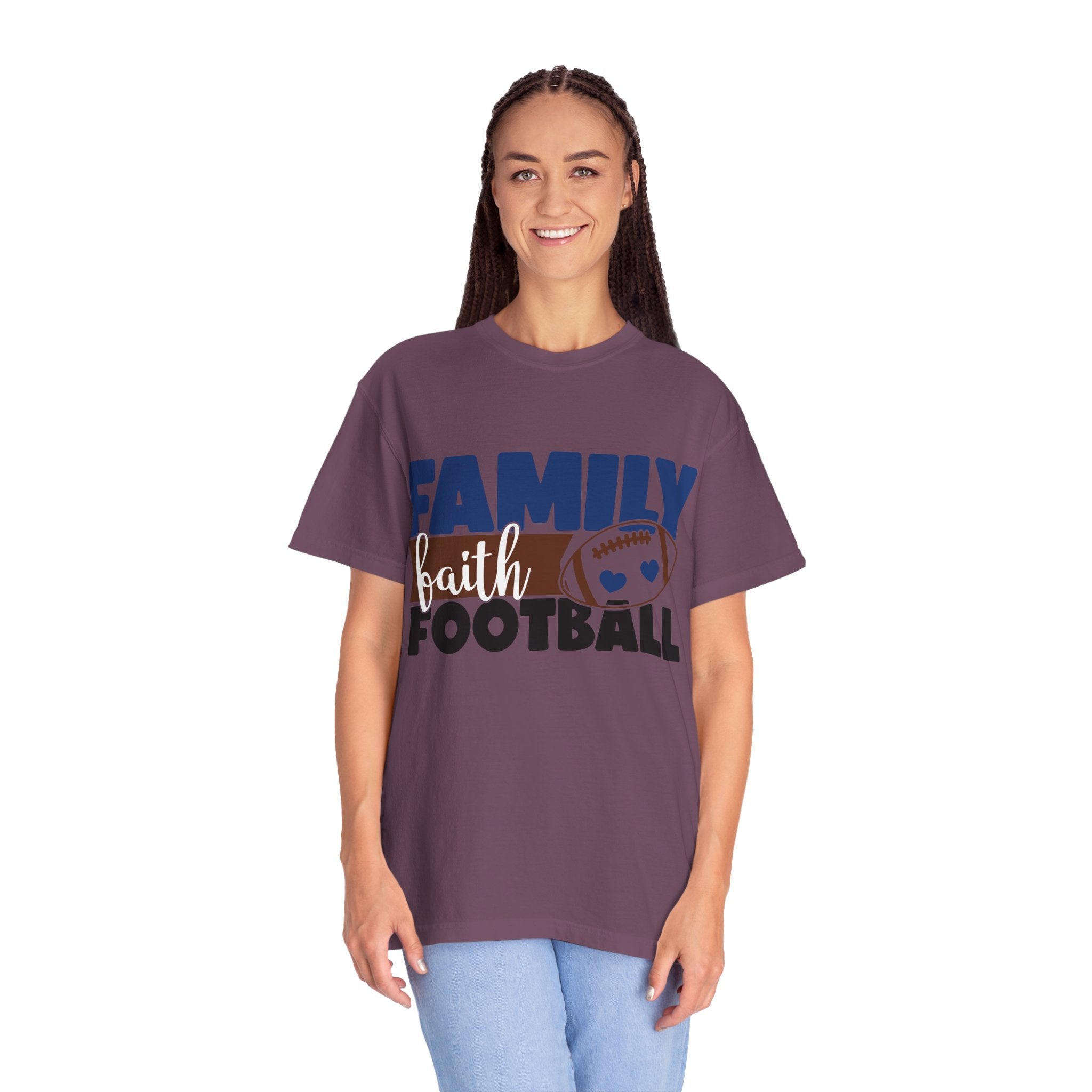 Family Faith Football T-Shirt
