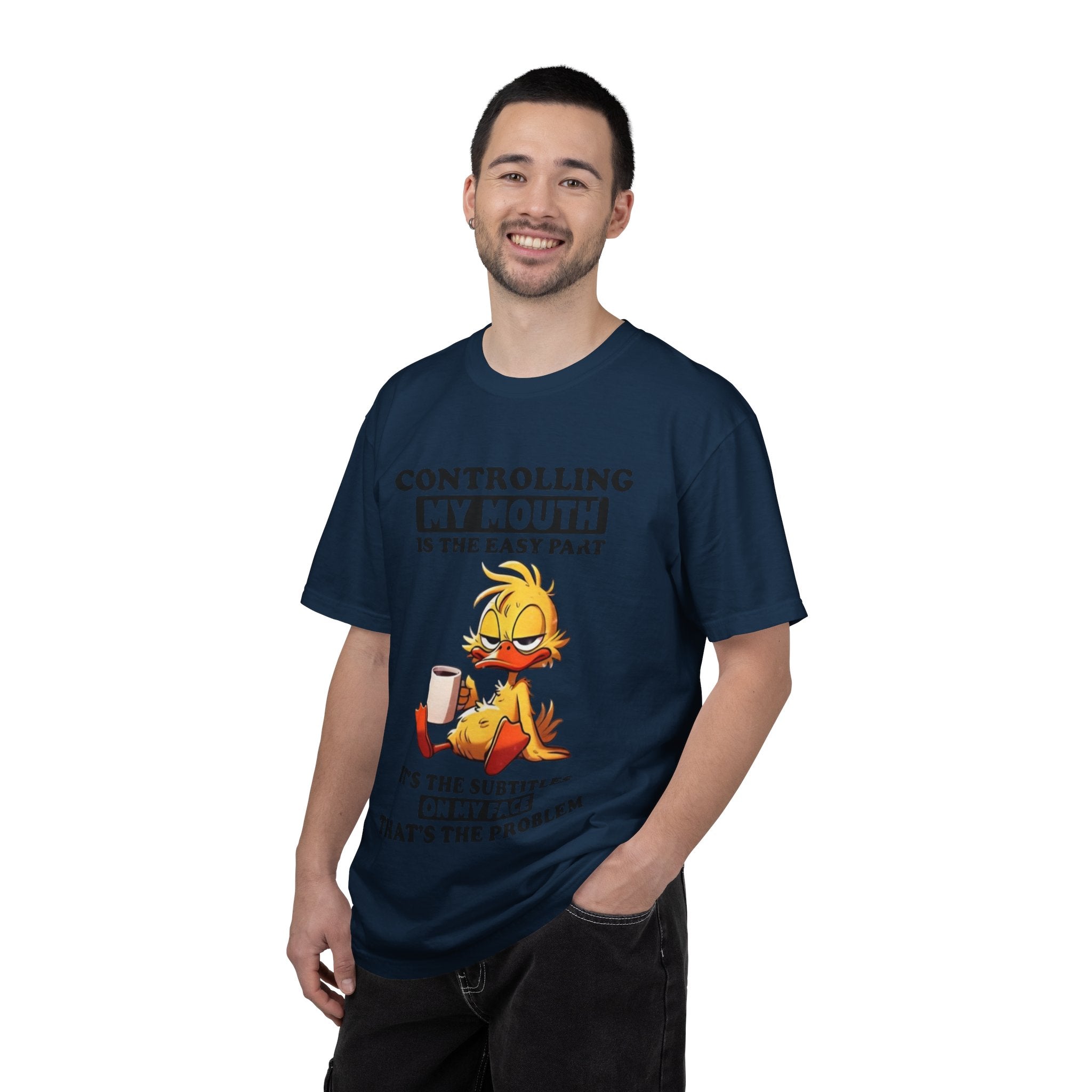 Controlling My Mouth T-Shirt — Funny Duck Face Coffee Graphic Tee