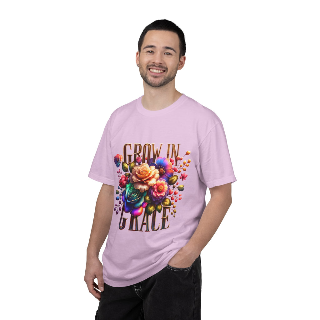 Grow in Grace Floral T-Shirt — Inspirational Floral Graphic Tee